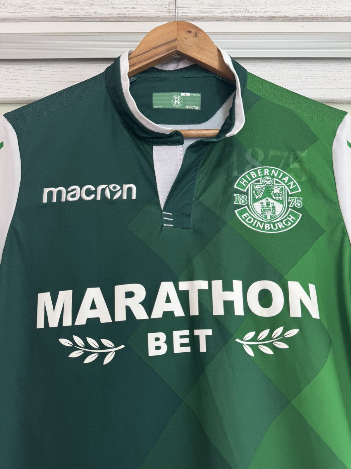 Macron Hibernian Edinburgh 2018-2019 Home Soccer Jersey Kit Shirt Size US M / EU 48-50 / 2 - 7 Thumbnail