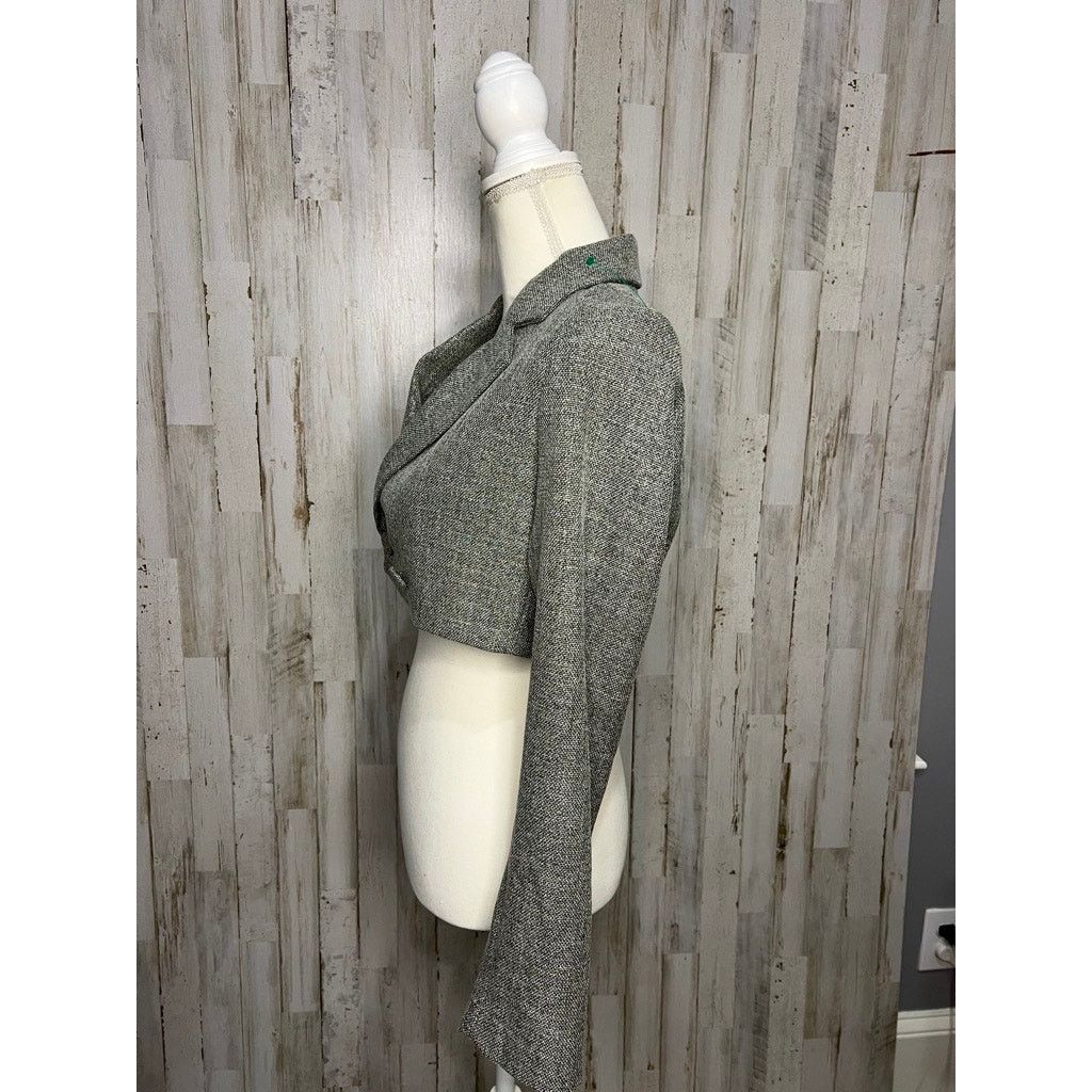 House of Harlow House of Harlow 1960 Women's XS Gray Cropped Tweed Jacket Size XS / US 0-2 / IT 36-38 - 4 Thumbnail