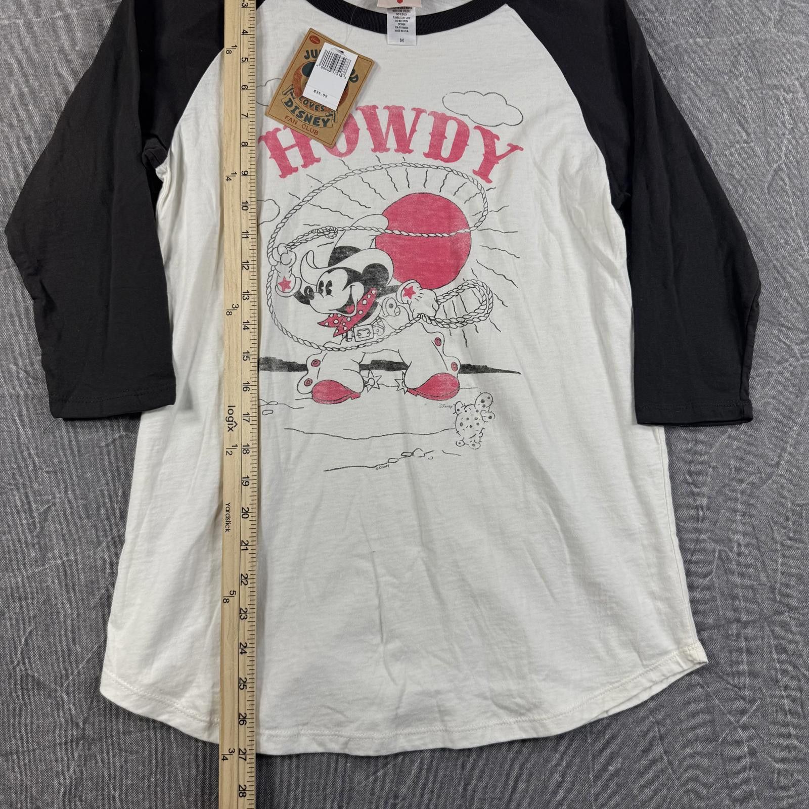 Junk Food Junk Food Shirt Women's M White Brown Mickey Mouse NWT Size ONE SIZE - 3 Thumbnail