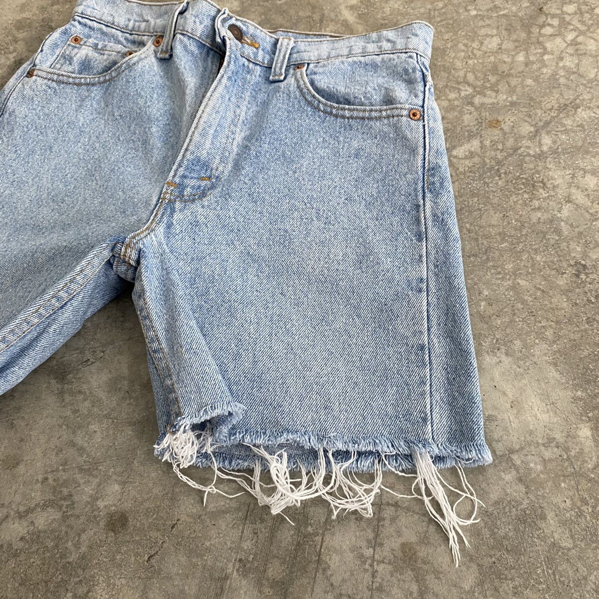 Levi's Vintage 1991 Levis 505 Light Blue Denim Shorts Jorts Cut Off Size US 29 - 9 Thumbnail