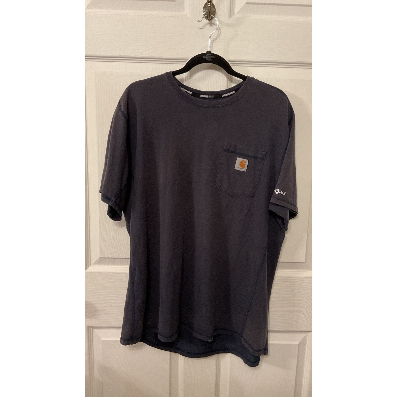 Carhartt Carhartt Men's Fastdry Force Relaxed Navy Pocket Tee,XL Size US XL / EU 56 / 4 - 3 Thumbnail