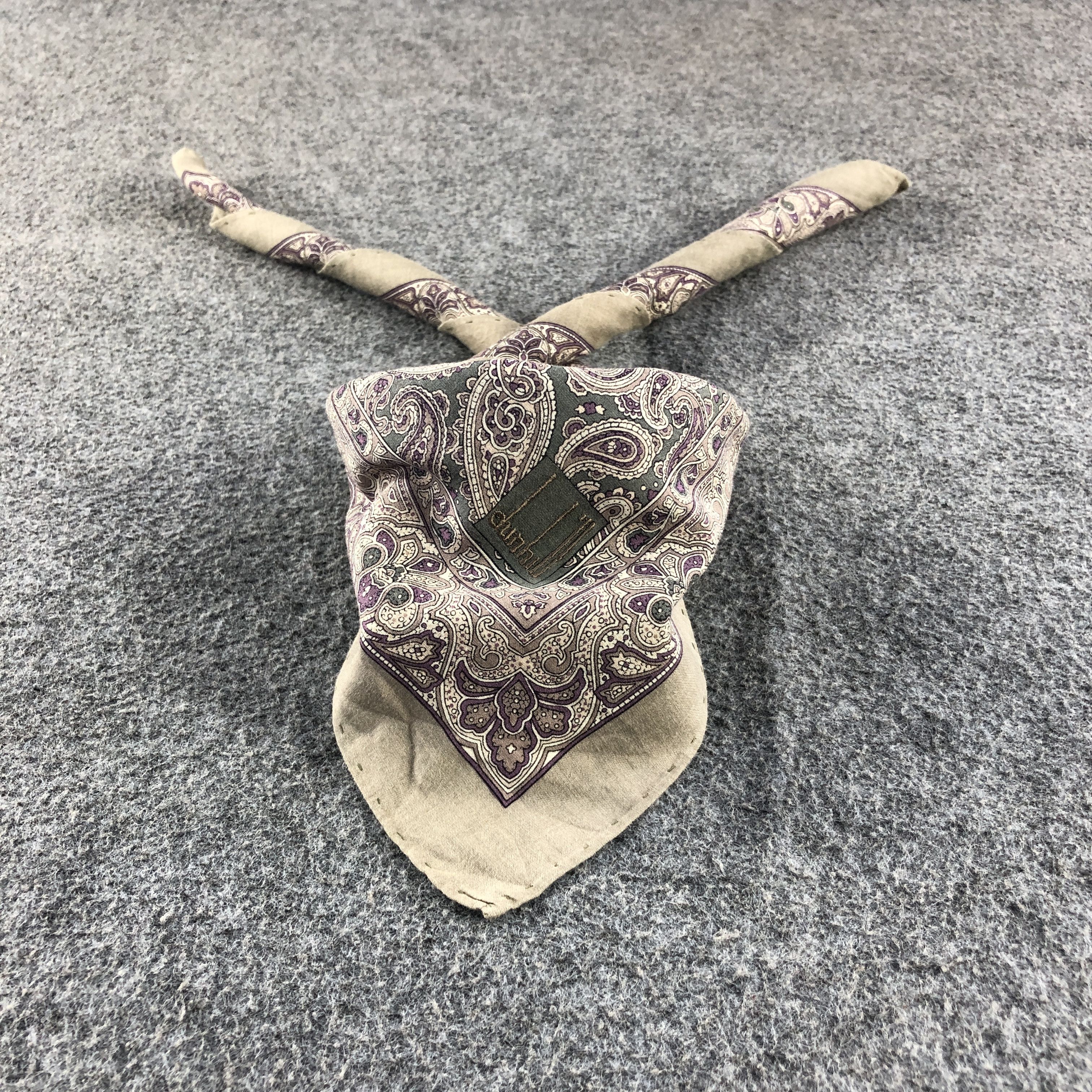 Alfred Dunhill × Vintage Dunhill Paisley Handkerchief Neckerchief Bandana H2665 Size ONE SIZE - 1 Thumbnail