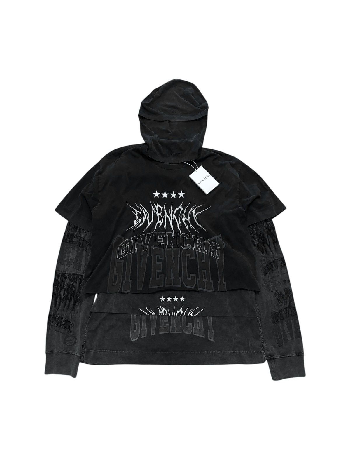 Givenchy Givenchy Layered Masked Tshirt Size US XXS / EU 40 - 1 Thumbnail
