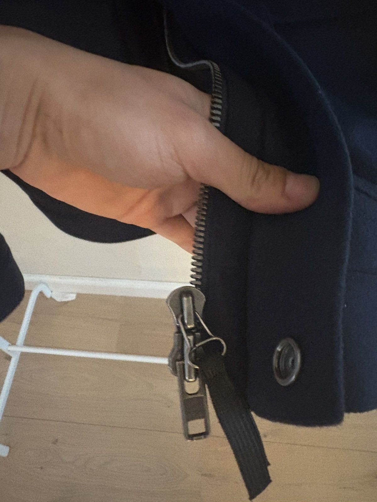 Helmut Lang Helmut Lang blue wool duffel coat,removable shearling collar Size US M / EU 48-50 / 2 - 4 Thumbnail