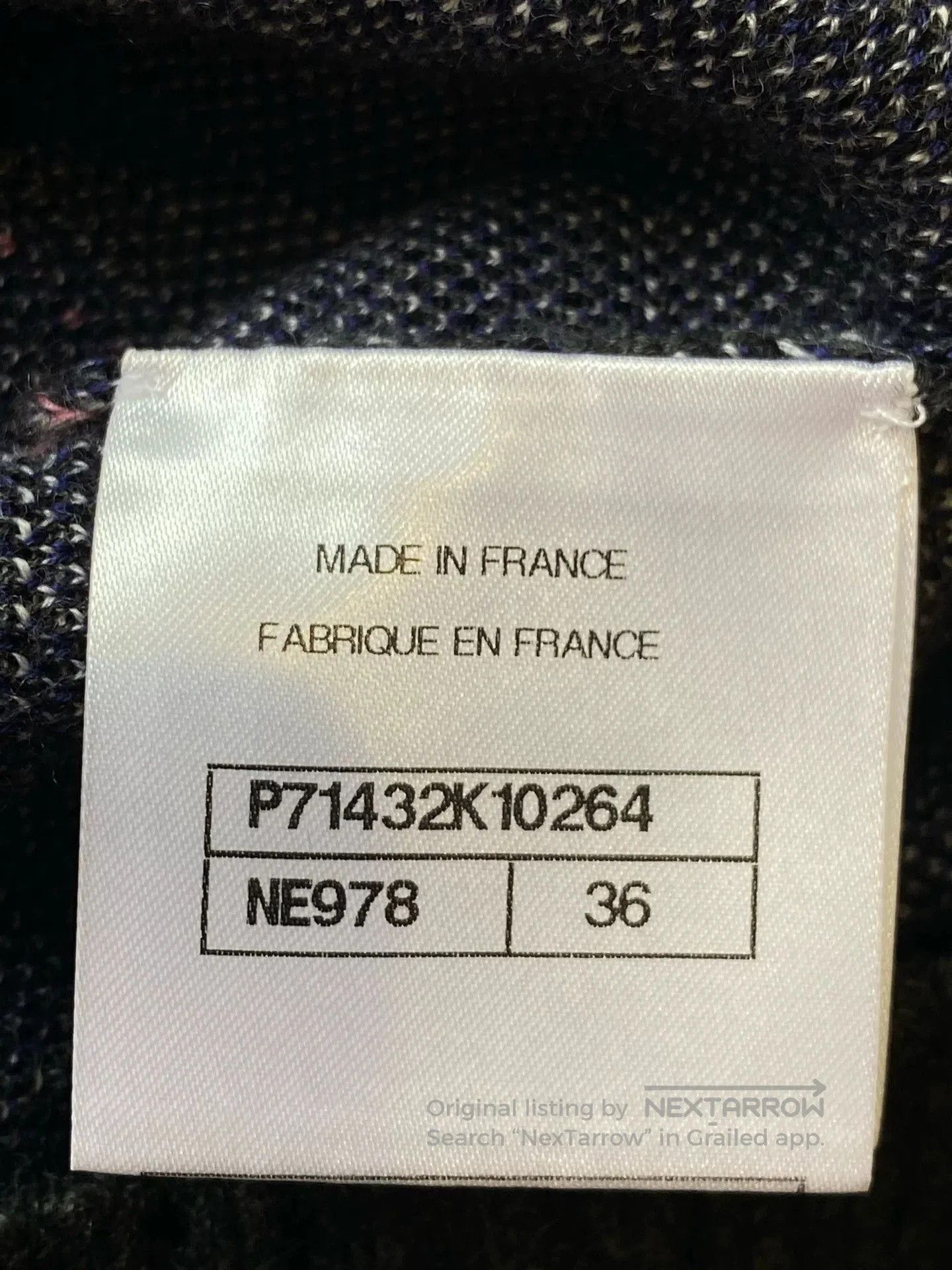 Chanel Chanel 2021 Gray Letter Sweater. Size US XS / EU 42 / 0 - 4 Thumbnail