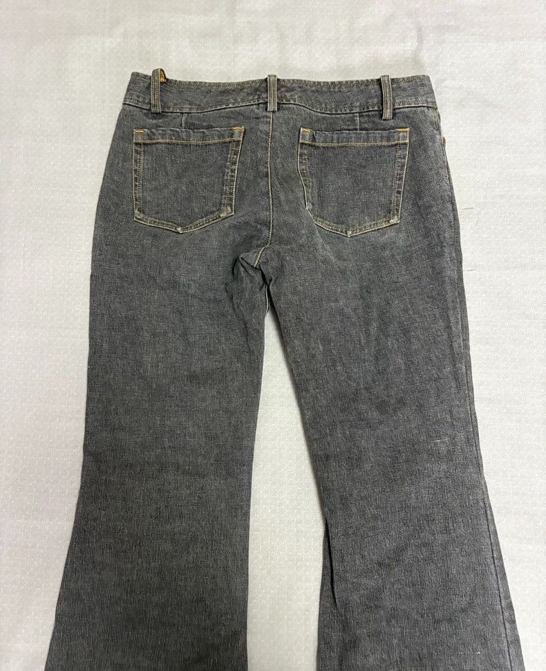 Yohji Yamamoto Vintage Embroidered Flare Jeans with Floral Design-2506 Size 29" - 7 Thumbnail