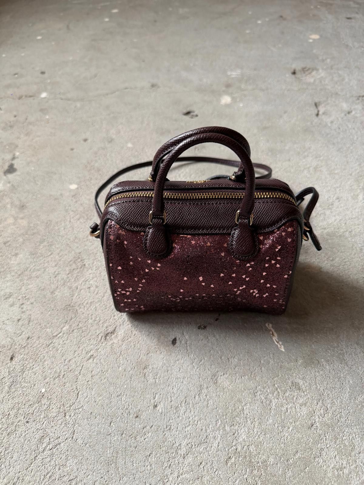 Coach Coach Micro Bennett Glitter Boston Bag Purple Size ONE SIZE - 6 Thumbnail