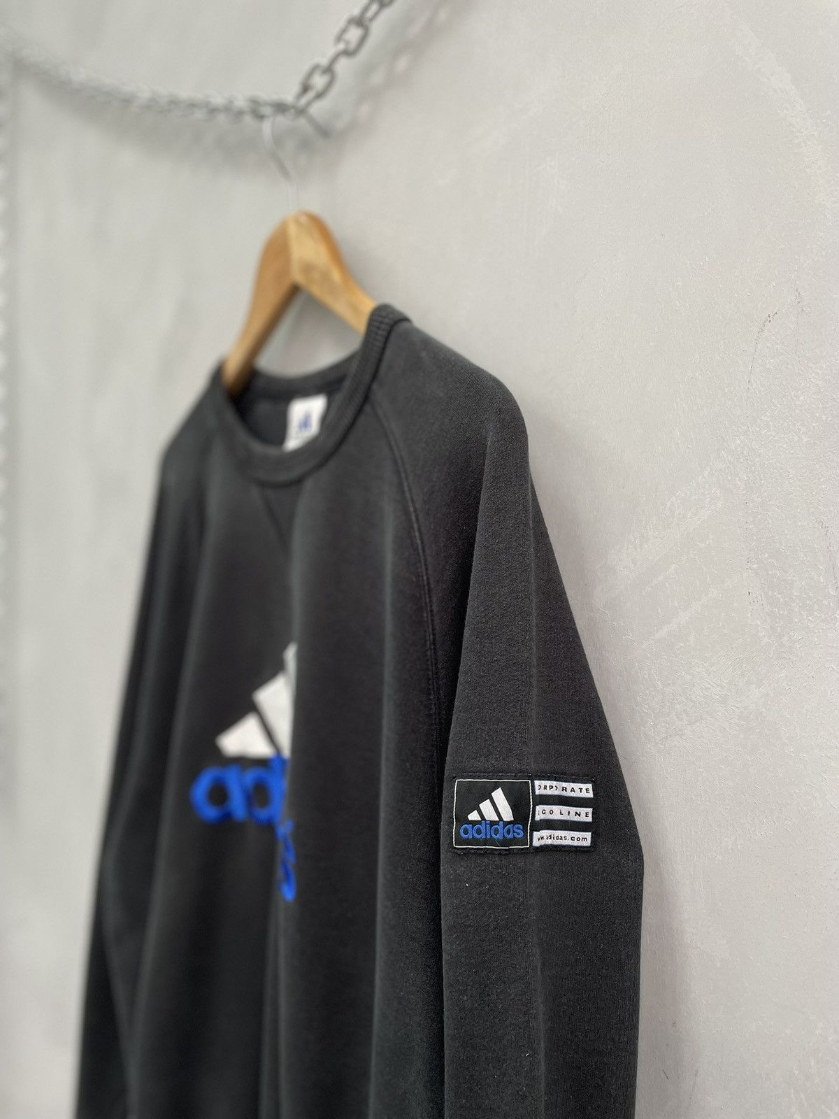 Adidas Adidas retro equipment 90s washed cotton sweatshirt hoodie Size US M / EU 48-50 / 2 - 3 Thumbnail