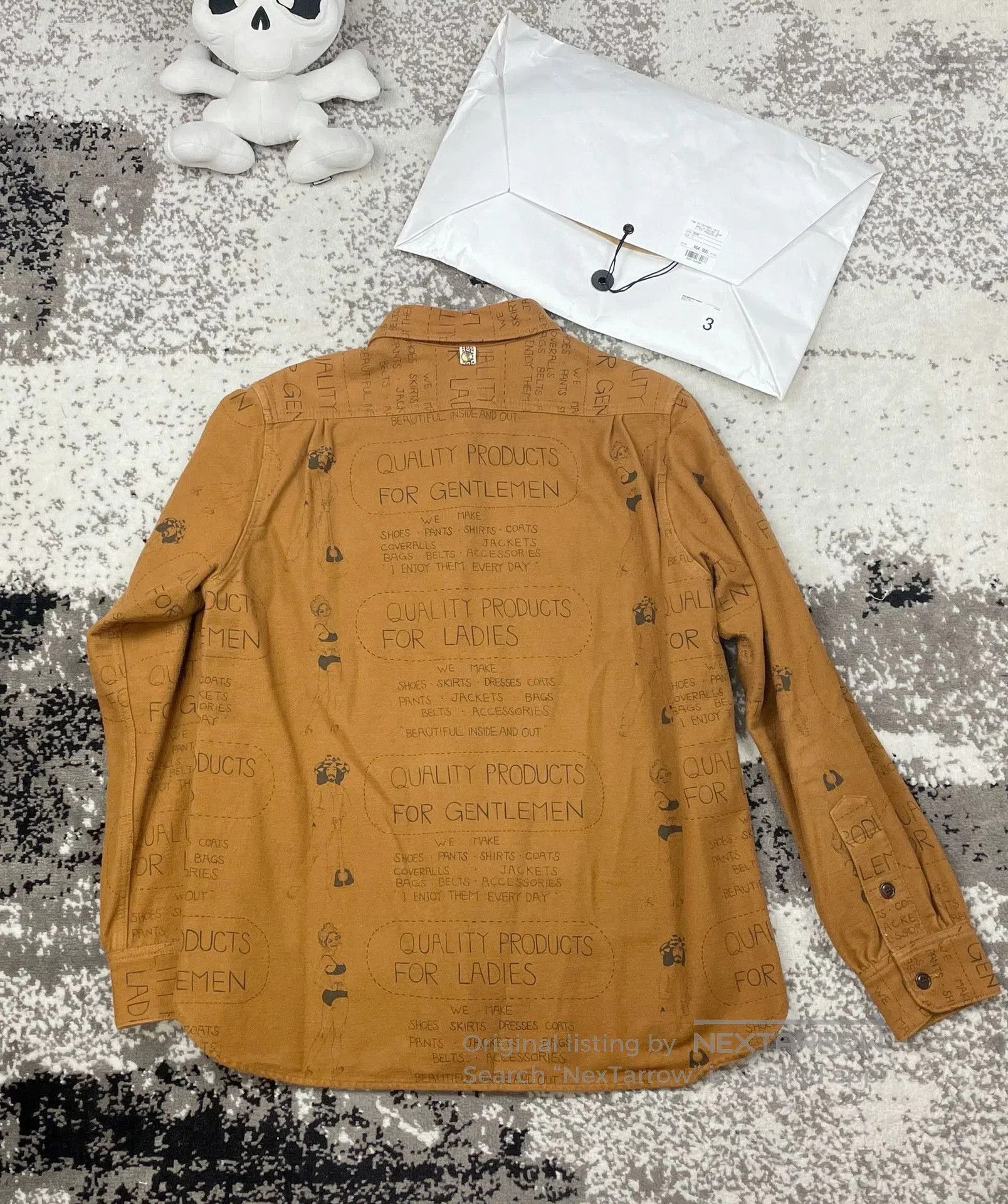 Visvim Brown Printed Long Sleeve Button-Up Shirt. Size US L / EU 52-54 / 3 - 4 Thumbnail