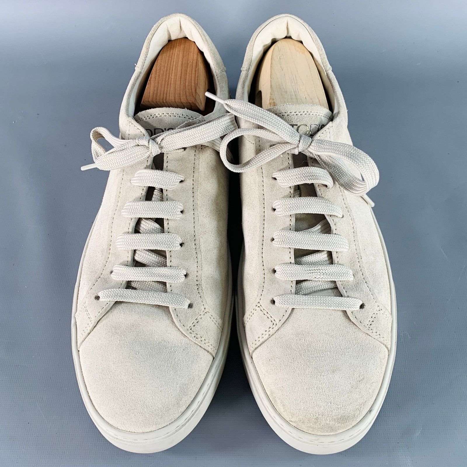 Tod's TOD'S Size 11 Grey Suede Low Top Rubber Sole Sneakers Size US 11 / EU 44 - 4 Thumbnail