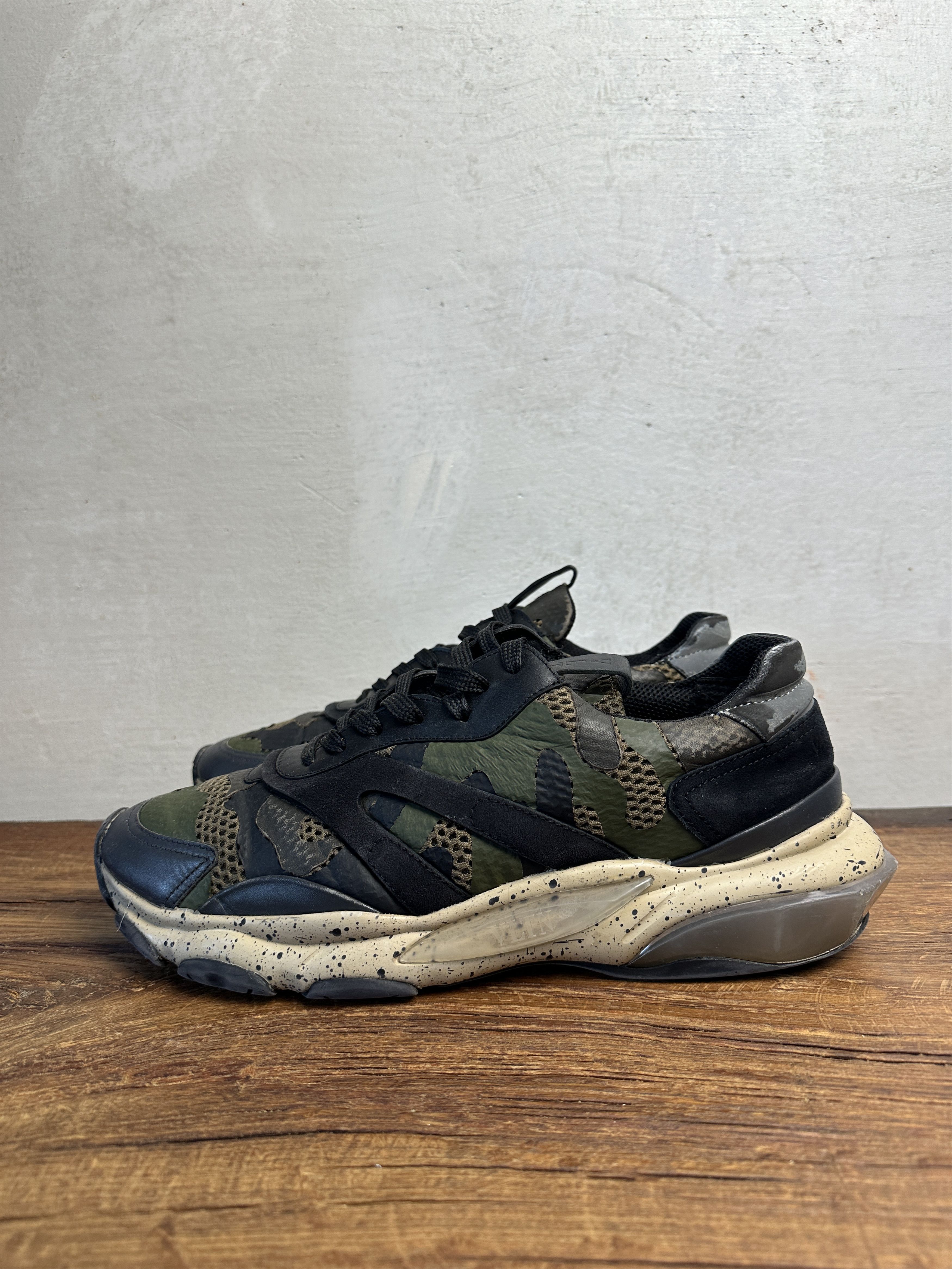 Valentino Valentino Bounce Camo Oversized Runner Green Sneakers Size US 10 / EU 43 - 3 Thumbnail