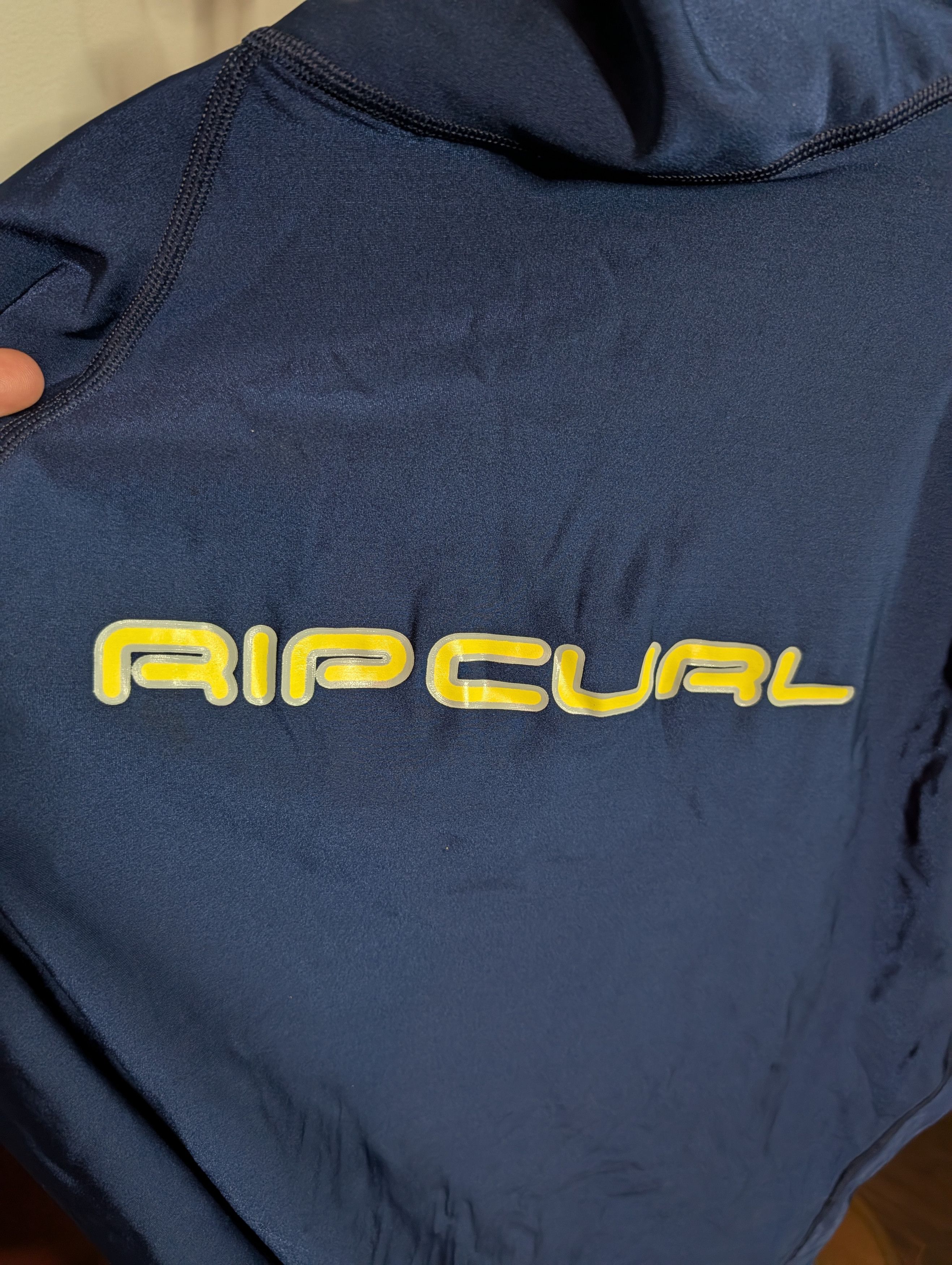 Rip Curl Vintage blue logo print high neck rash guard t-shirt Size US XXL / EU 58 / 5 - 6 Thumbnail