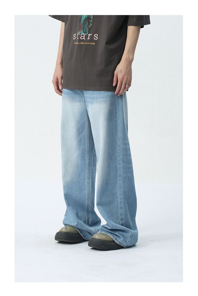Japanese Brand × Jean Japanese retro simple light blue wide-leg jeans Size US 32 / EU 48 - 7 Thumbnail