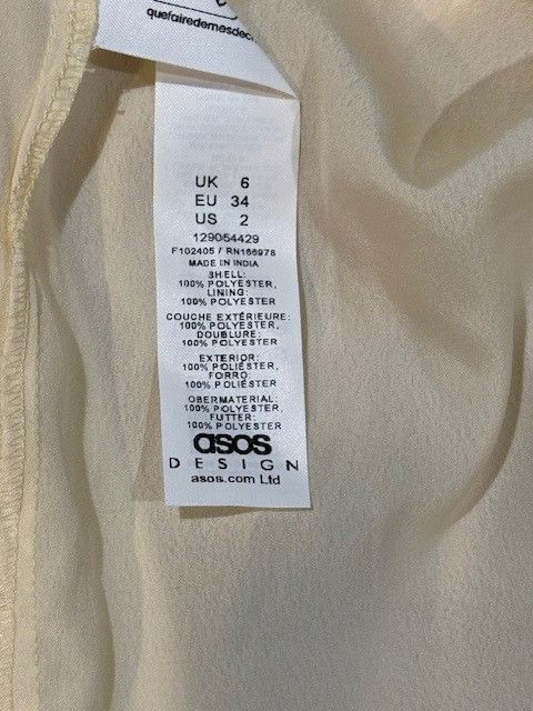 Asos Chiffon Wrap Collar Midi Dress With Tie Detail Size XS / US 0-2 / IT 36-38 - 11 Thumbnail
