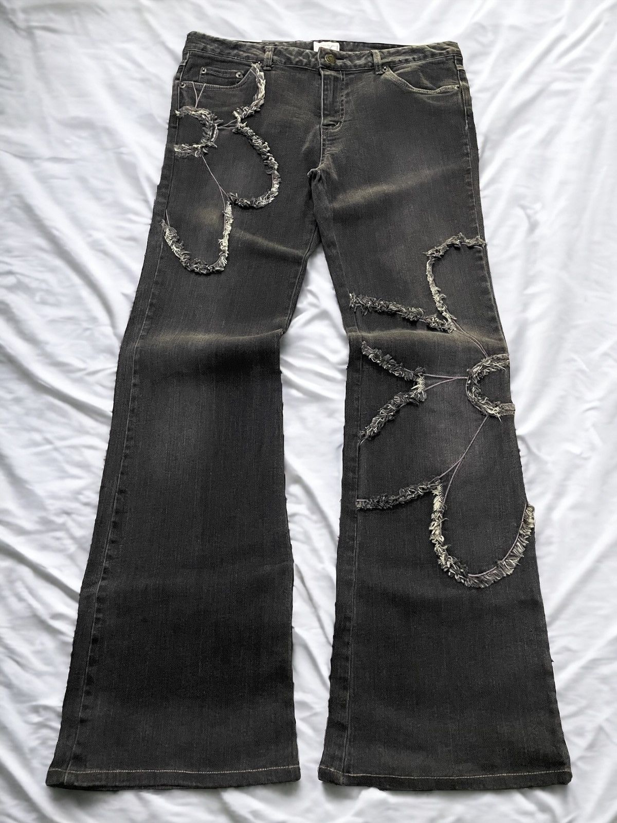 Hysteric Glamour × semanticdesign Emma James Distressed Frayed Art Flower Flower Jeans Size US 30 / EU 46 - 1 Thumbnail
