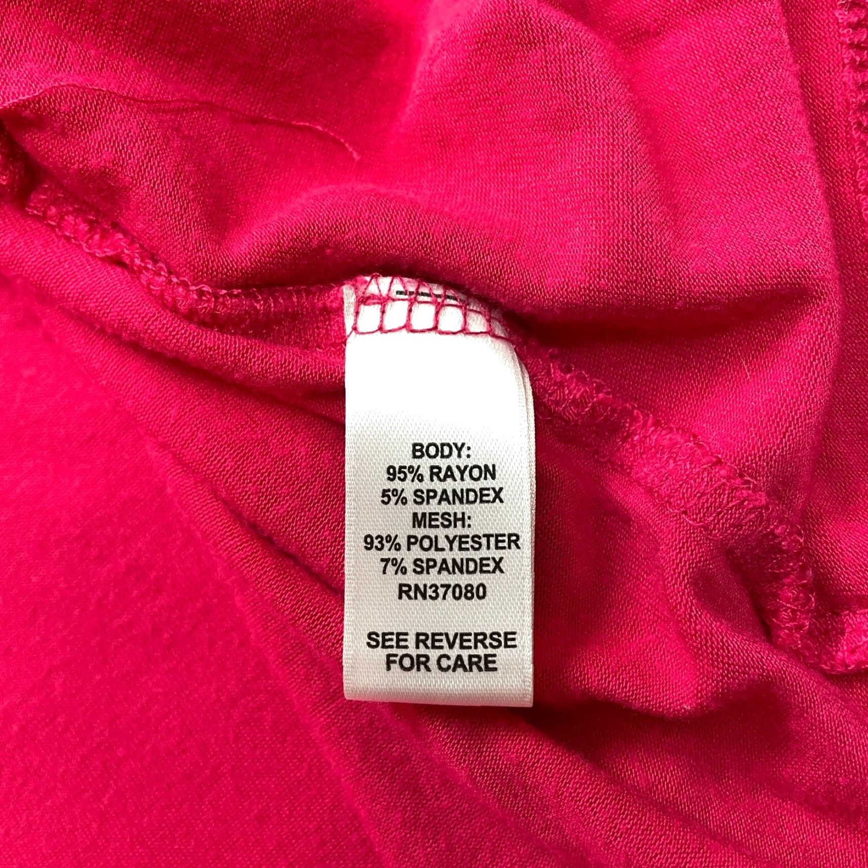 Vintage Cato Shirt Womens XL Pink Short Sleeve Ruffle Side Soft Casual Stretch Rayon Top Size XL / US 12-14 / IT 48-50 - 5 Thumbnail