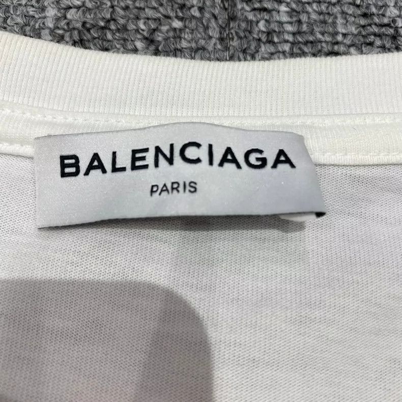 Balenciaga Balenciaga White Rainbow Logo Short Sleeve Shirt-2505 Size US M / EU 48-50 / 2 - 7 Thumbnail