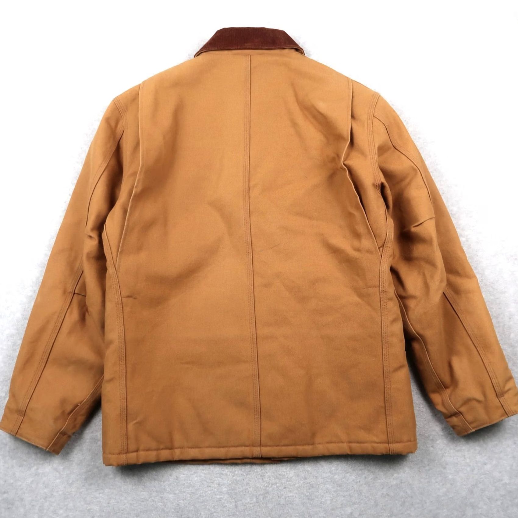 Carhartt Carhartt Jacket Mens M Reg Brown Canvas C003-BRN Coat Work Logo Quilted Lined Zip C003-BRN 90s Work USA Outdoor Modern Regular Fit Size US M / EU 48-50 / 2 - 2 Thumbnail