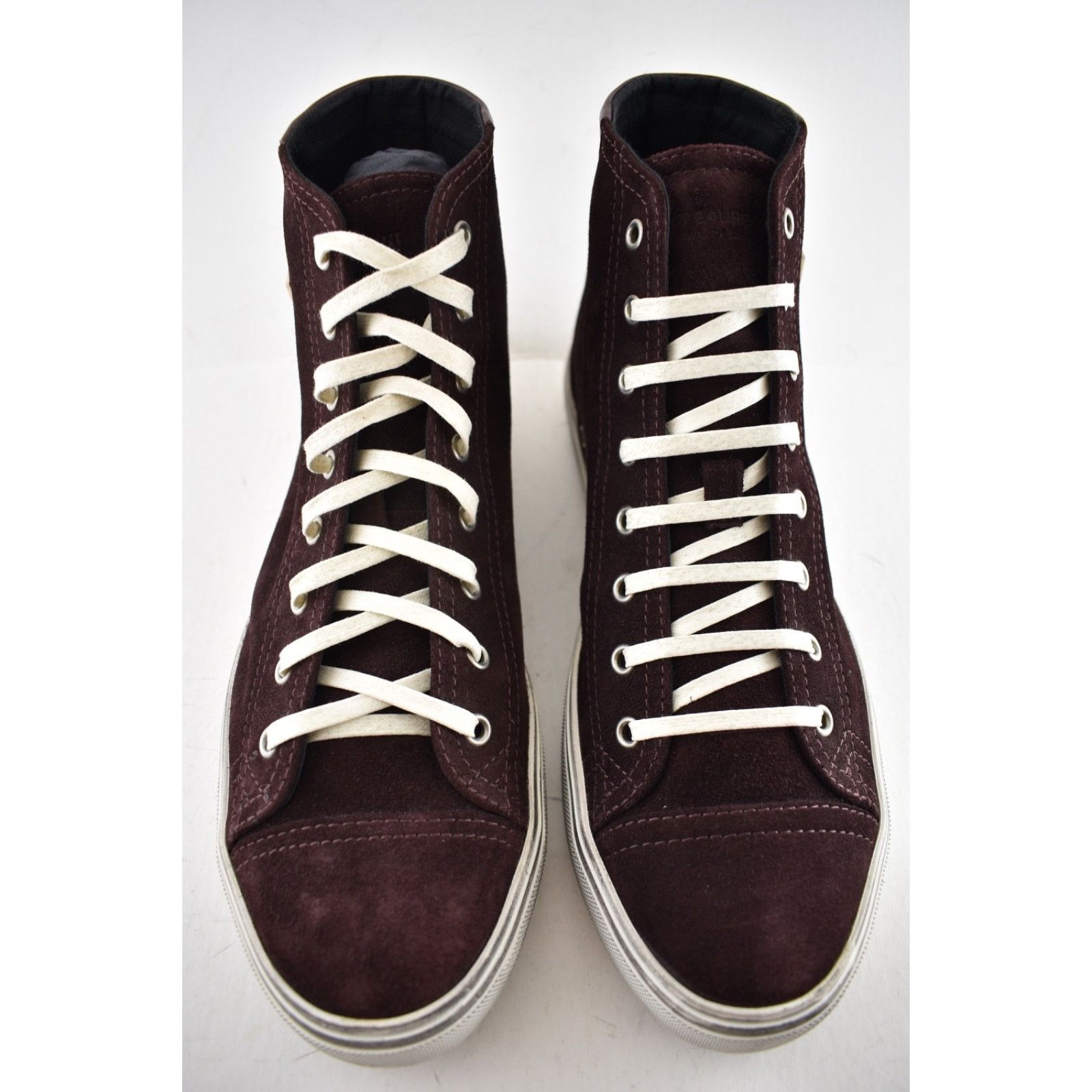 Yves Saint Laurent Saint Laurent Mens Bedford Barolo Red High Top Sneaker 44 11 Size US 11 / EU 44 - 6 Thumbnail