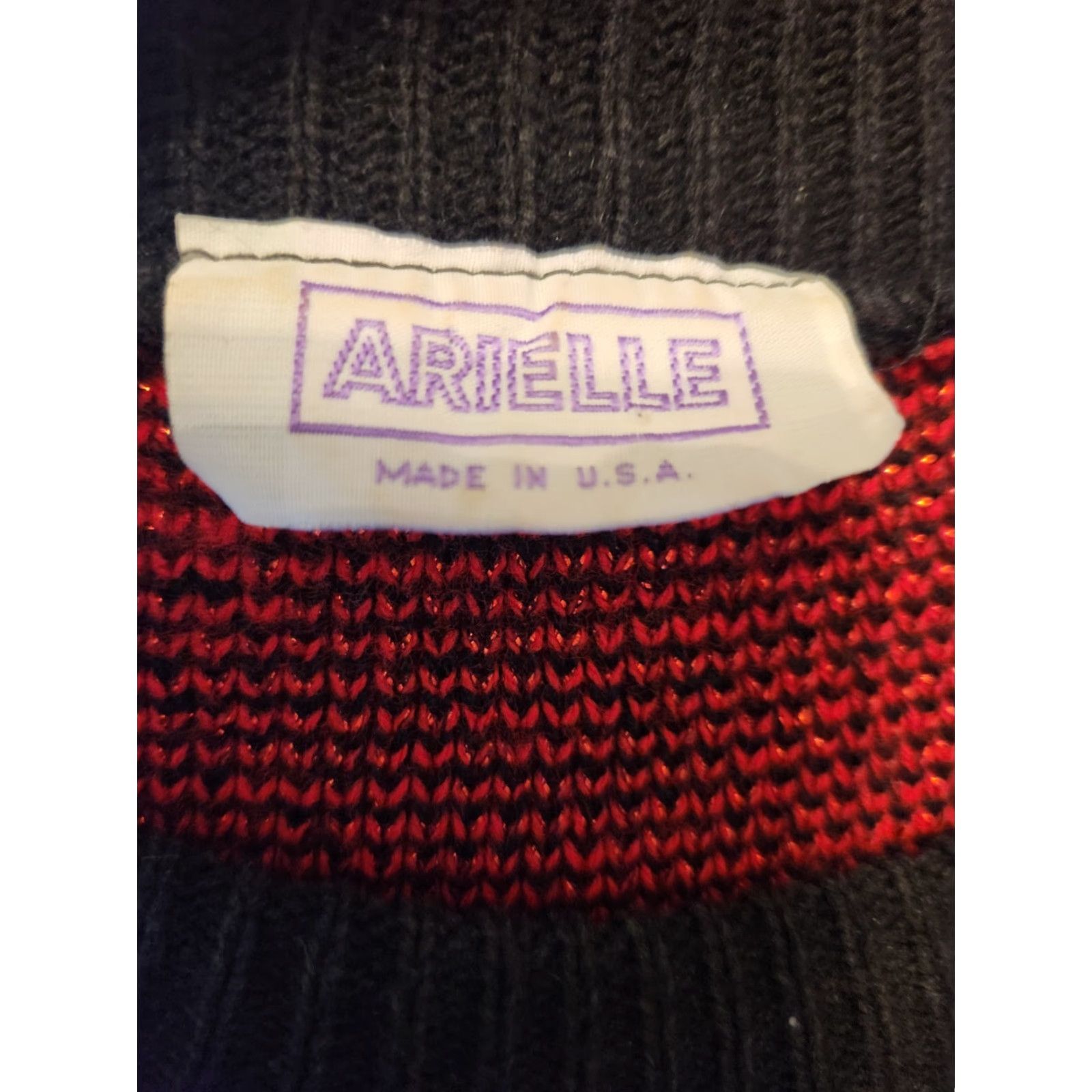 Vintage VINTAGE Arielle Gothic Sweater Shirt XL Black Red Leaf Print 1980s 80s US Mens Womens Boys Girls? Size XL / US 12-14 / IT 48-50 - 5 Thumbnail