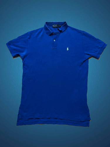 Polo Ralph Lauren Vintage Polo Ralph Lauren Blue Y2K Logo Polo Size M Size US M / EU 48-50 / 2 - 1 Thumbnail