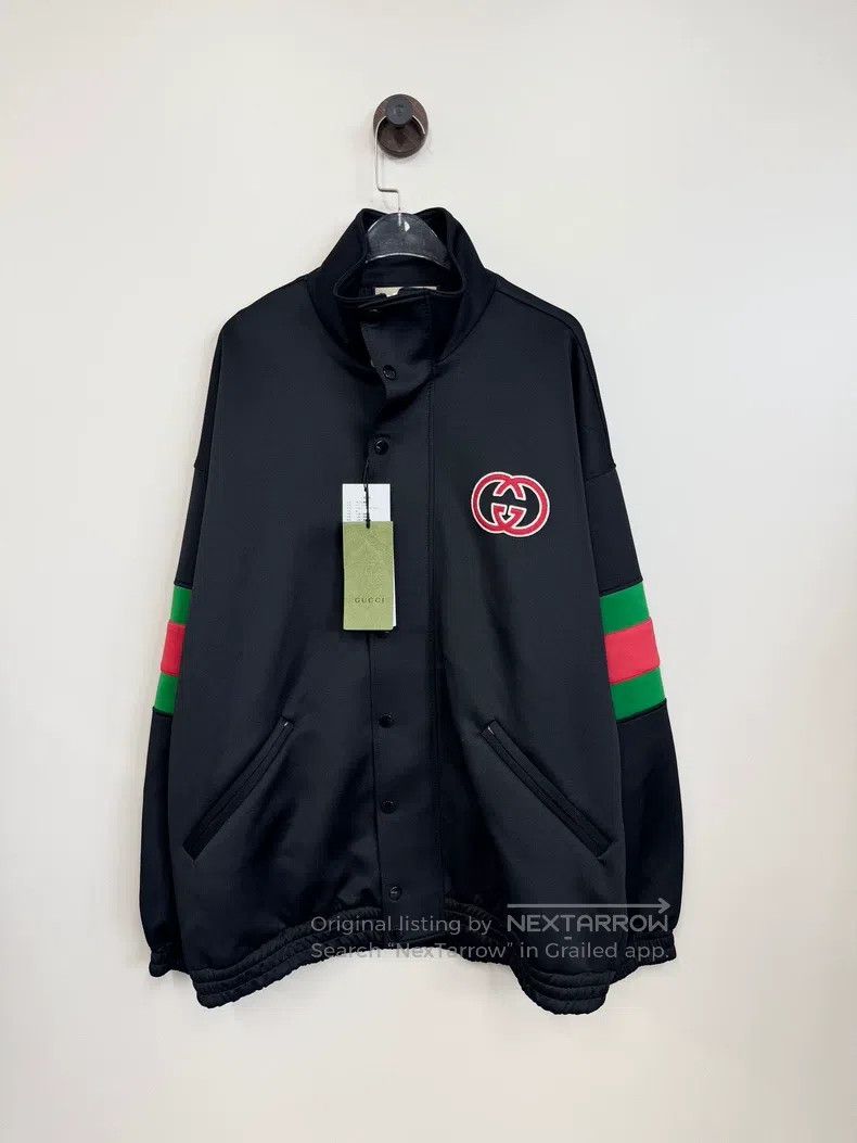 Gucci Gucci Black striped webbing decorative logo jacket Size US M / EU 48-50 / 2 - 1 Thumbnail