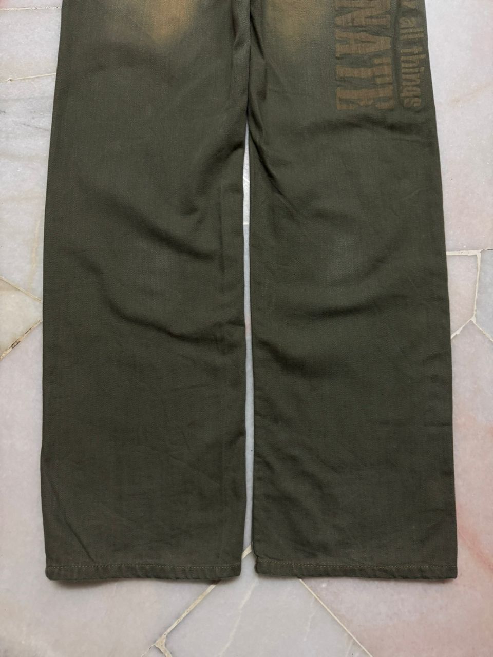 Tornado Mart 💥Sick💥Vintage Dominate Rusty Mudwash Distressed Patcher Jean Size US 31 - 17 Thumbnail