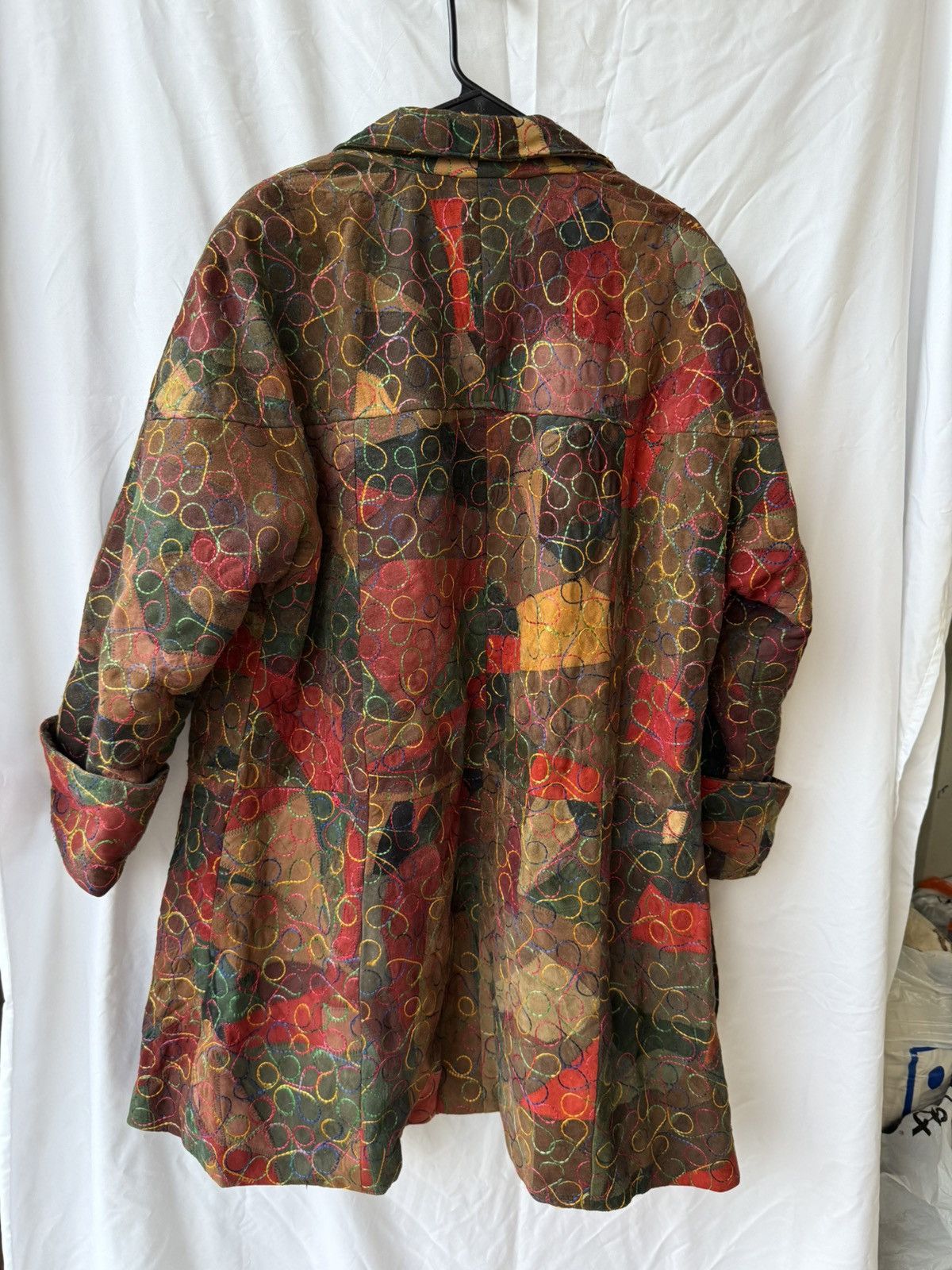 Other Vintage Charles Klein 100% Leather Patchwork Coat M Boho Size M / US 6-8 / IT 42-44 - 2 Thumbnail