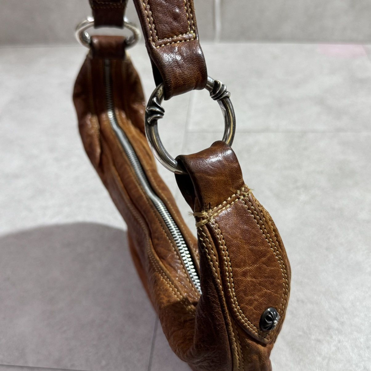 Chrome Hearts Chrome Hearts Vintage Leather Silver Shoulder Bag Size ONE SIZE - 3 Thumbnail