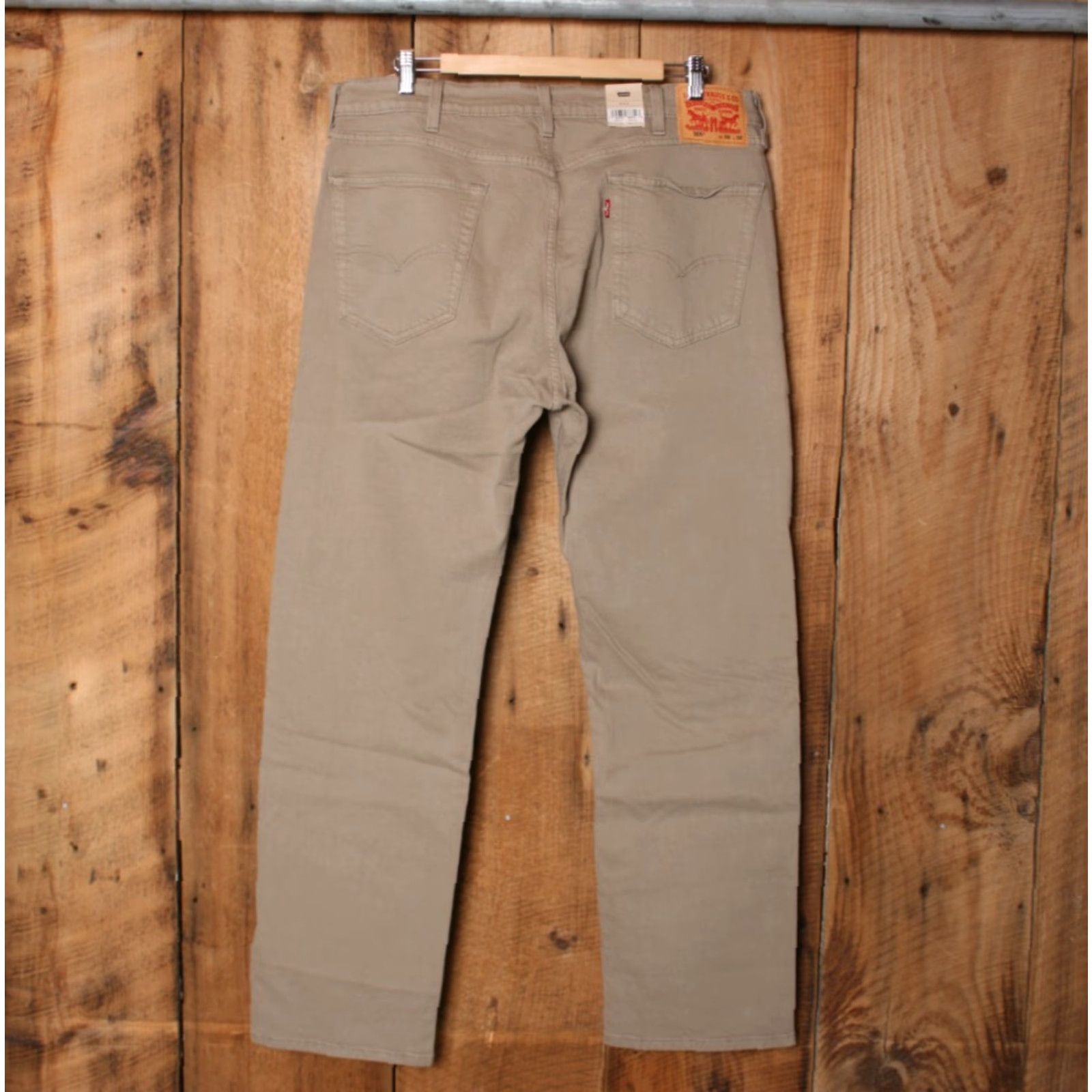 Levi's LEVI'S 505 Khaki Eco Ease Regular Fit Straight Leg Denim Jeans 38x32 Mens Slim Beige Color Size US 38 / EU 54 - 4 Thumbnail