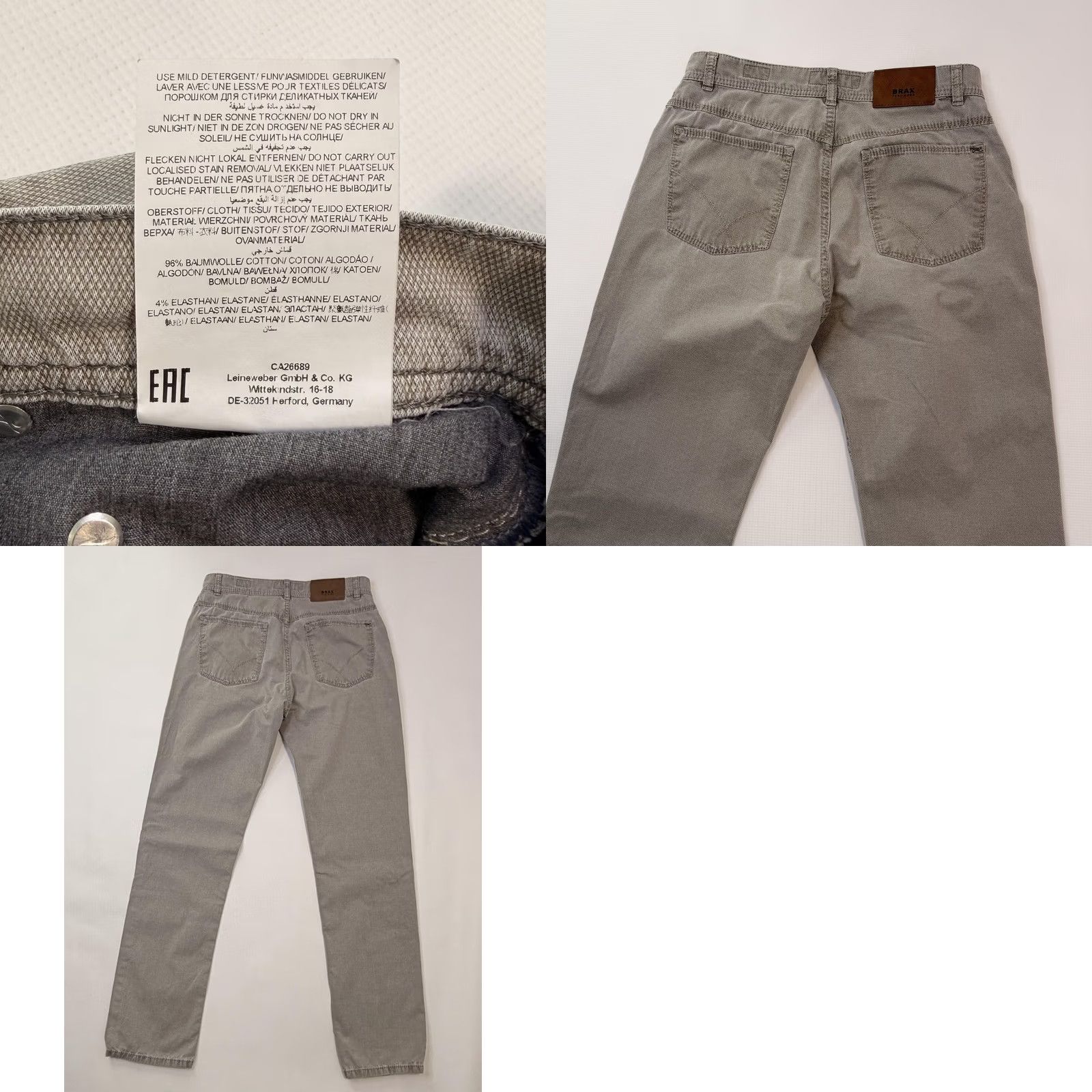 BRAX Brax Cooper Fancy Jeans Mens 30x32 Gray Regular Fit Straight Stretch Denim Size US 30 / EU 46 - 9 Thumbnail