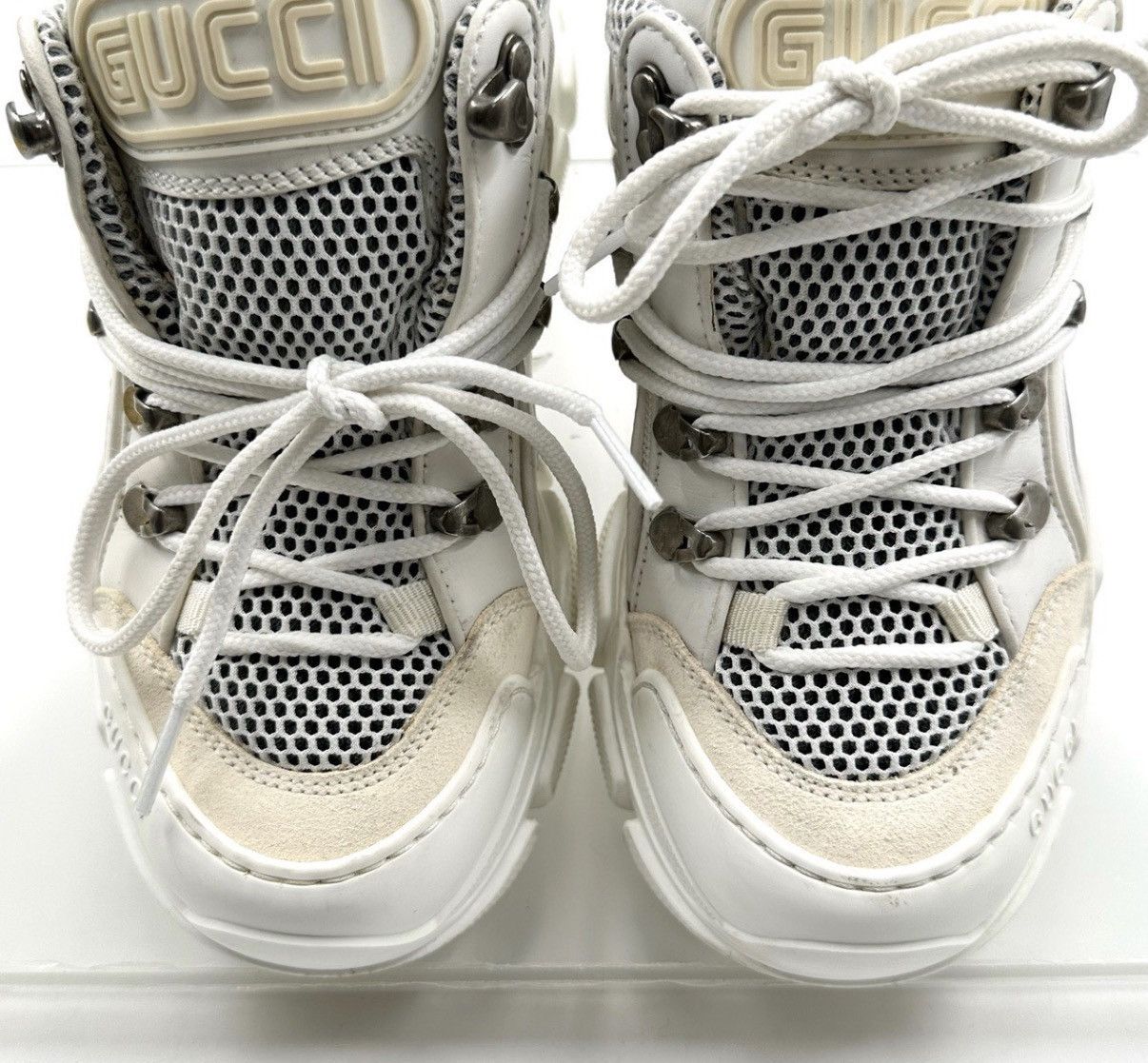 Gucci Gucci/White Hiking Dad Sneakers K12 Size US 5.5 / IT 35.5 - 5 Thumbnail