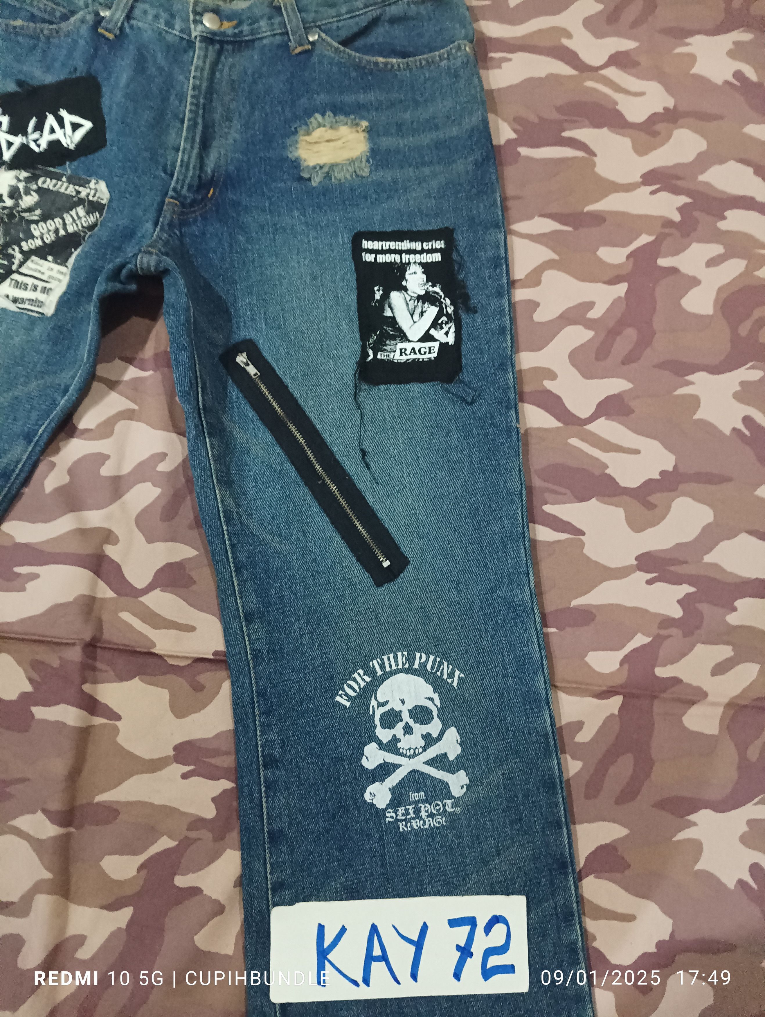 Japanese Brand SEX POT REVENGE DENIM JEANS Size US 32 / EU 48 - 3 Thumbnail