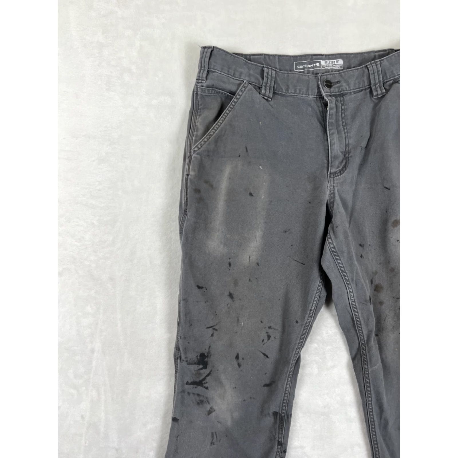 Carhartt Carhartt Pants Carhartt 32x30 Men Relaxed Fit Carpenter Gray Workwear Casual 5-Pocket Bag Cargo Straight Leg Rugged Flex Stains Grunge Size US 32 / EU 48 - 4 Thumbnail