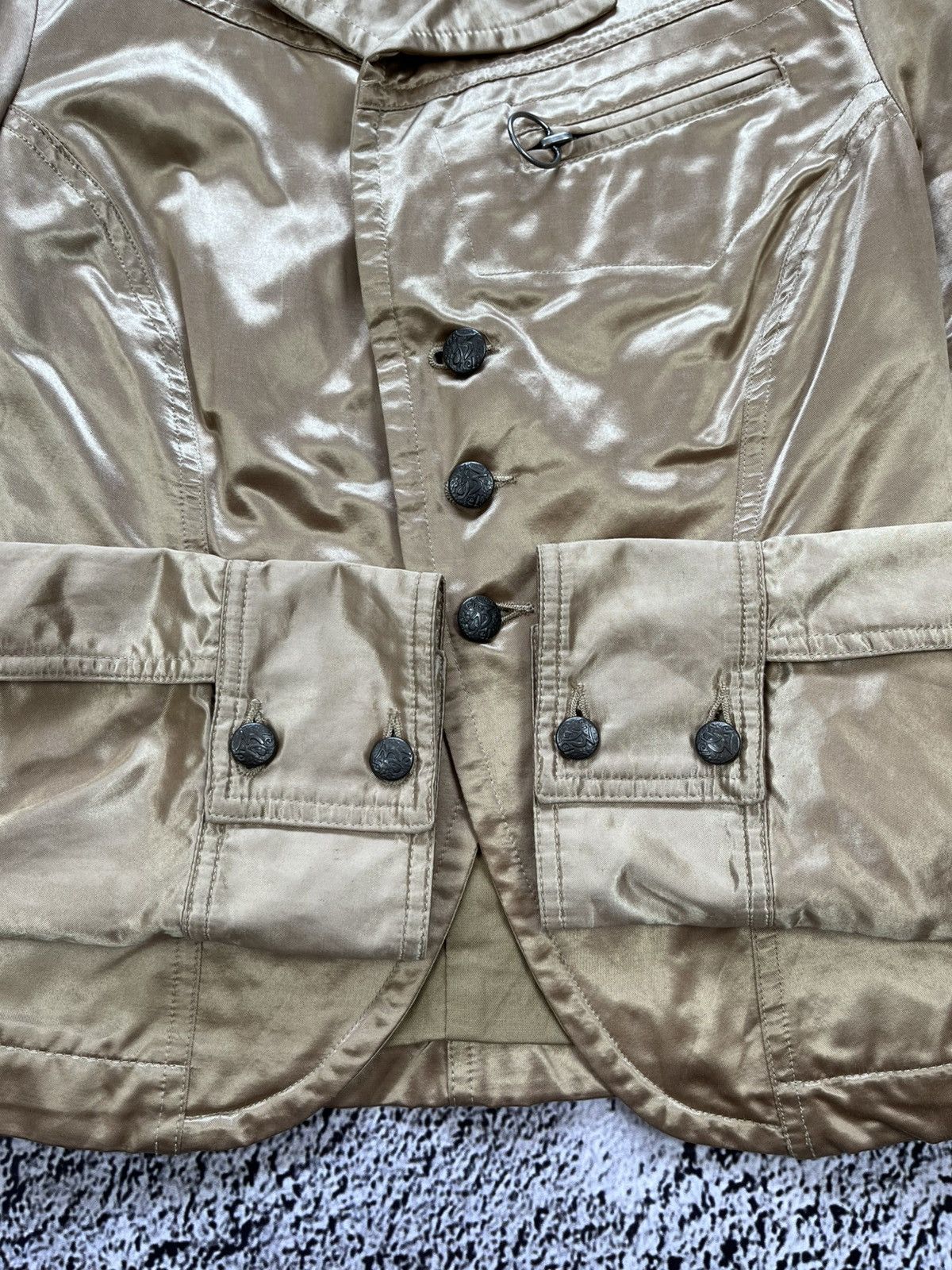 Diesel VINTAGE Y2K GOLD EMBROIDERED PAIR LOGO BLAZER JACKET Size M / US 6-8 / IT 42-44 - 5 Thumbnail