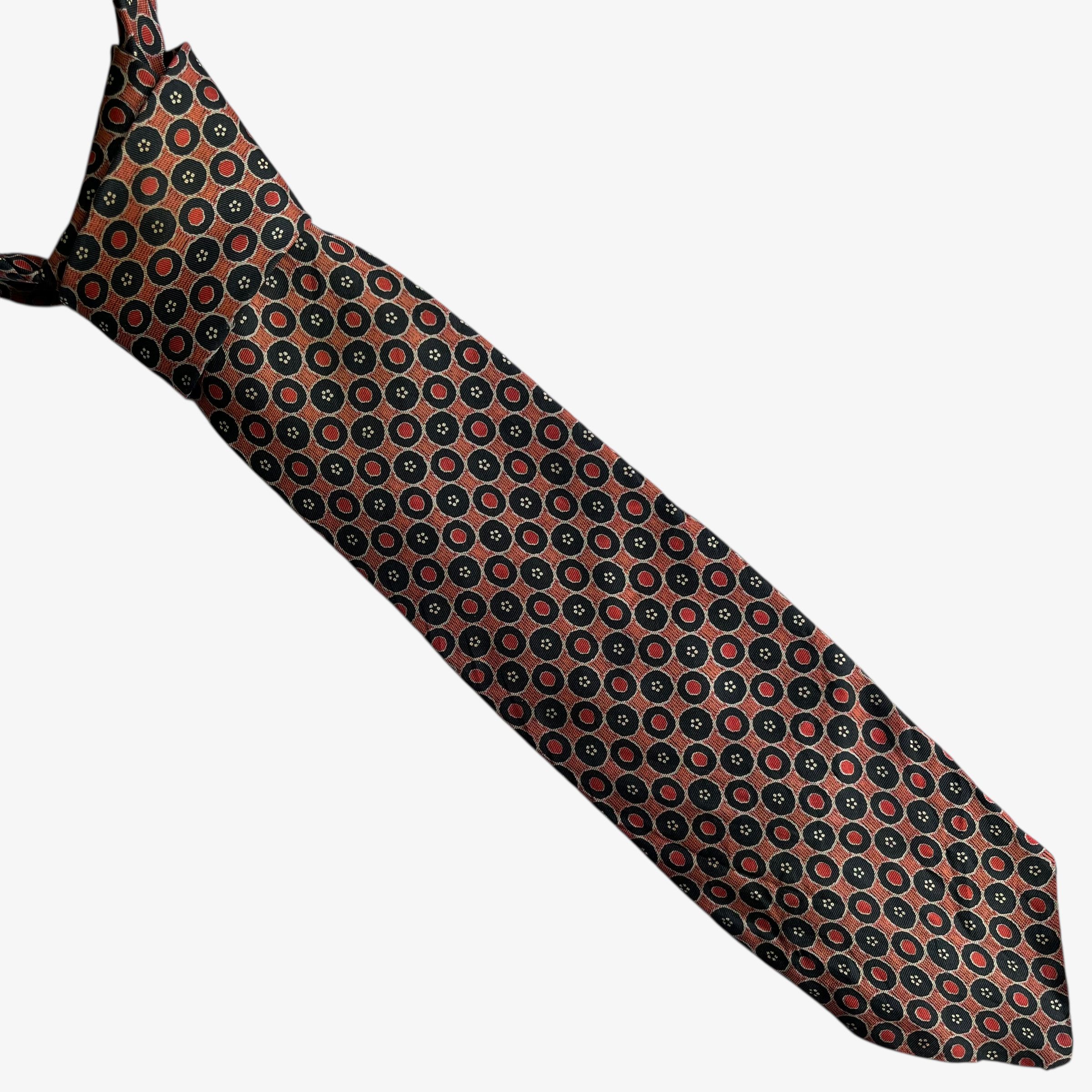 Yves Saint Laurent Vintage 80s Yves Saint Laurent YSL Geometric Print Silk Tie Size ONE SIZE - 1 Thumbnail
