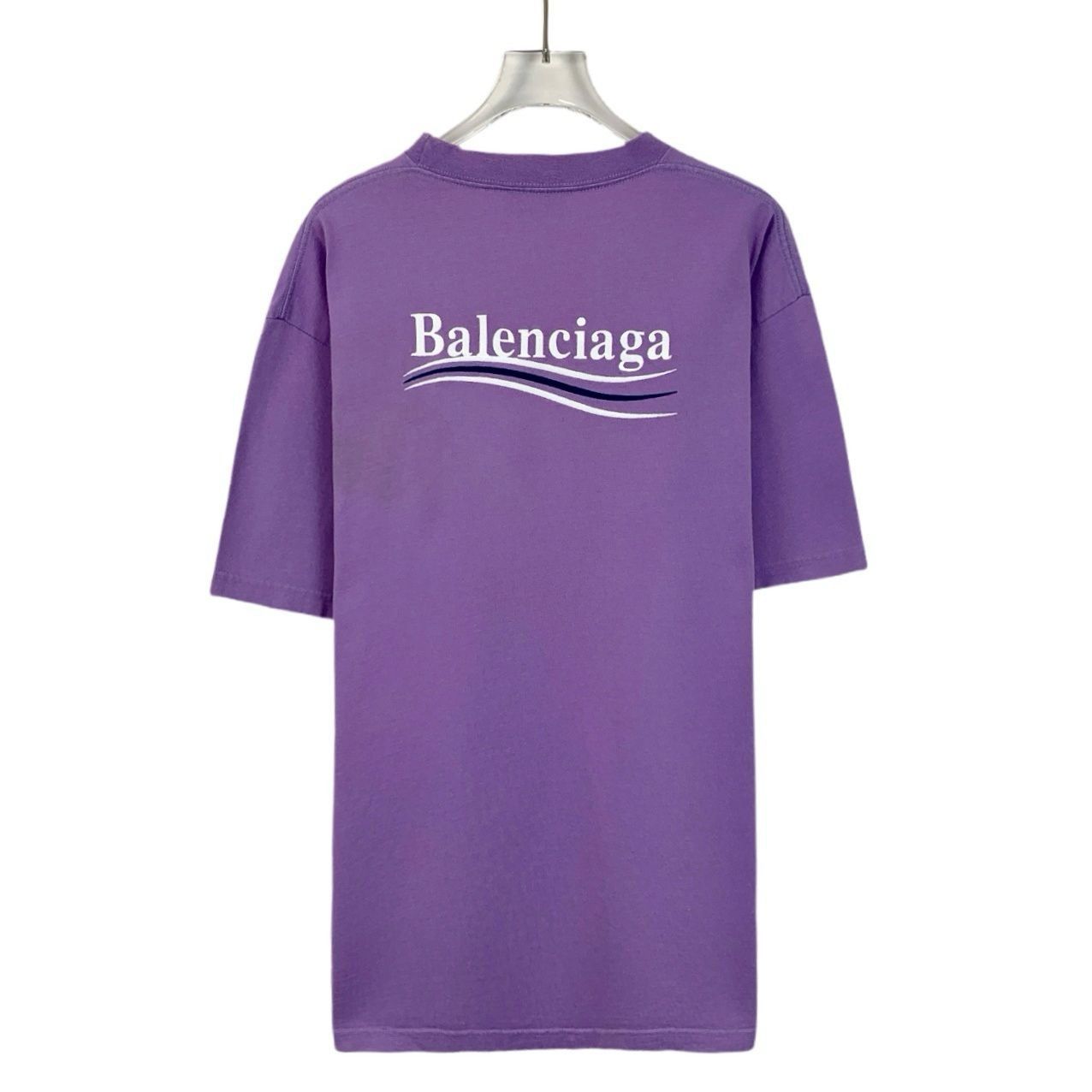 Balenciaga Balenciaga Purple Logo Printed Round Neck Short Sleeve T-Shi Size XS / US 0-2 / IT 36-38 - 8 Thumbnail