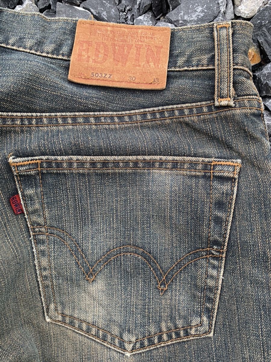 Edwin VINTAGE EDWIN 503ZZ RUSTY MUDWASH JAPANESE DISTRESSED DENIM Size US 30 / EU 46 - 10 Thumbnail