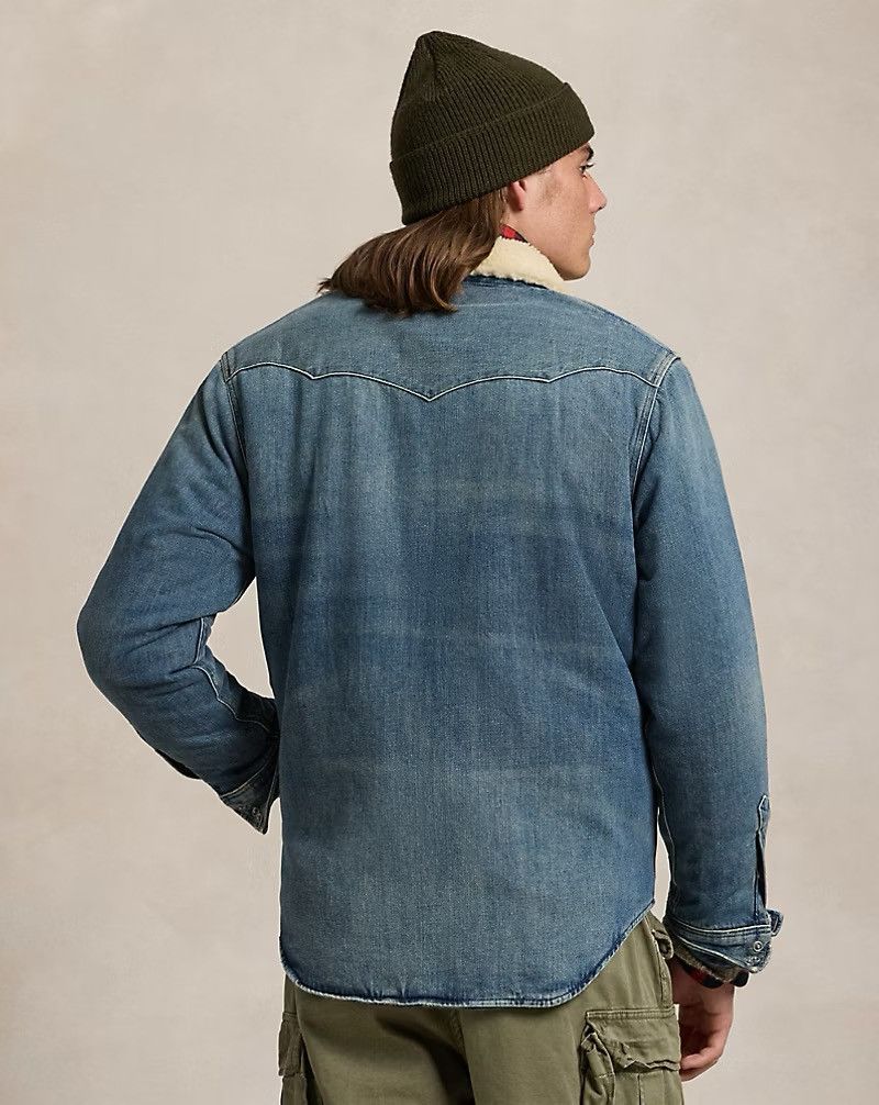 Polo Ralph Lauren Polo Ralph Lauren Fleece-Lined Denim Western Shirt Jacket Size US XXL / EU 58 / 5 - 5 Thumbnail