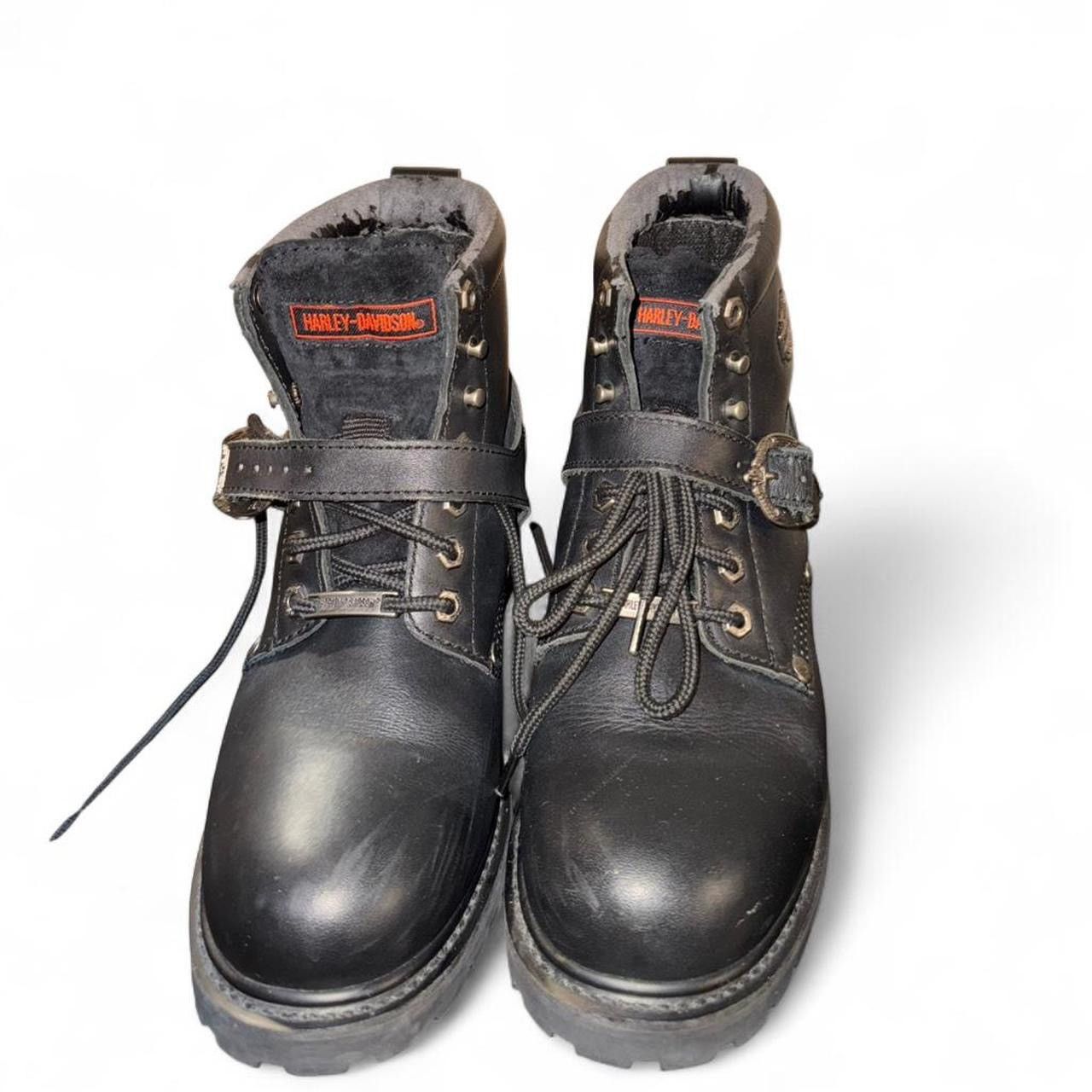 Harley Davidson Harley-Davidson® Faded Glory Black Leather Boots D81024 Size US 10 / IT 40 - 5 Thumbnail