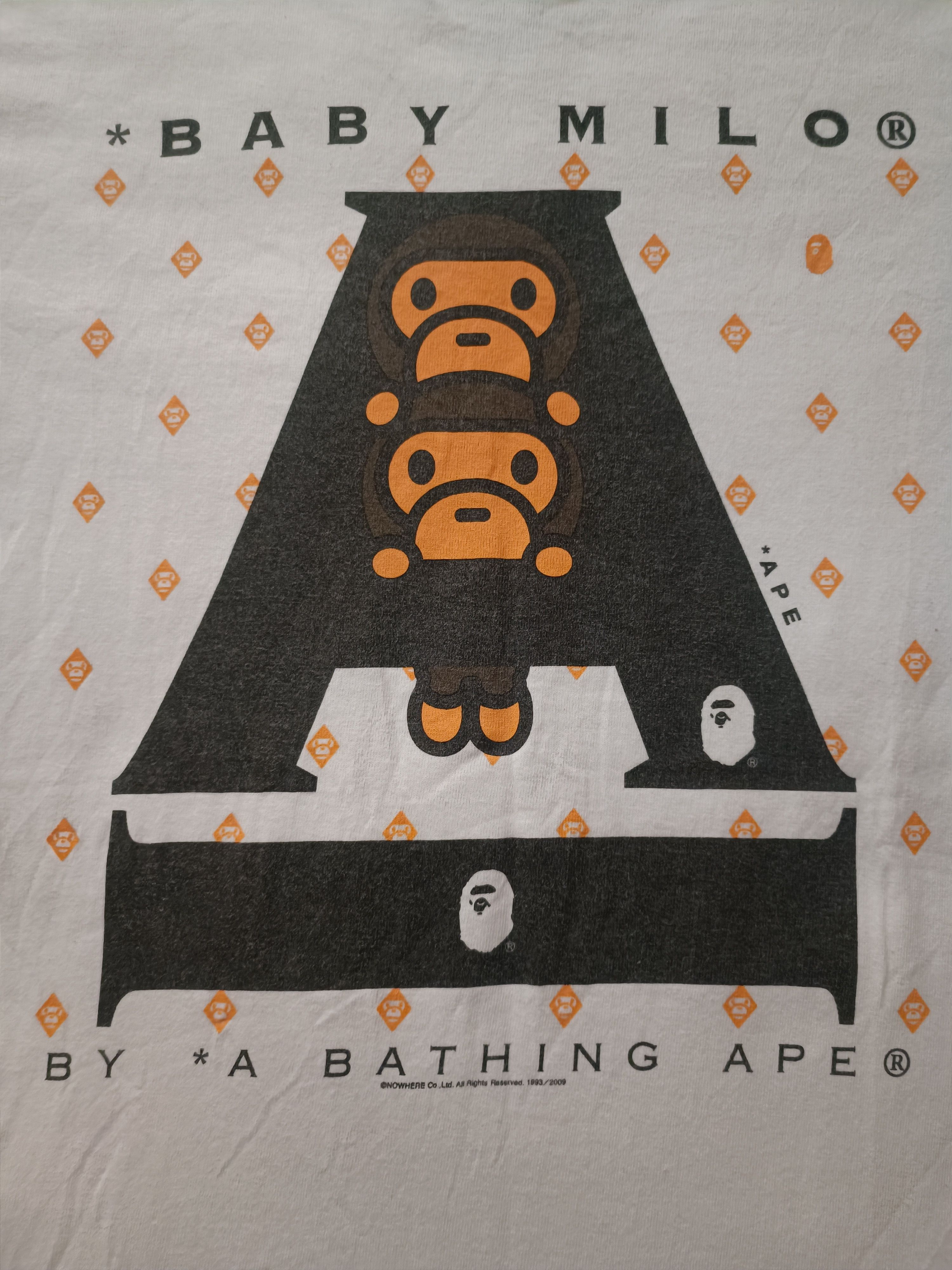 Bape ♦️Baby Milo By A Bathing Ape T Shirt Size US S / EU 44-46 / 1 - 4 Thumbnail