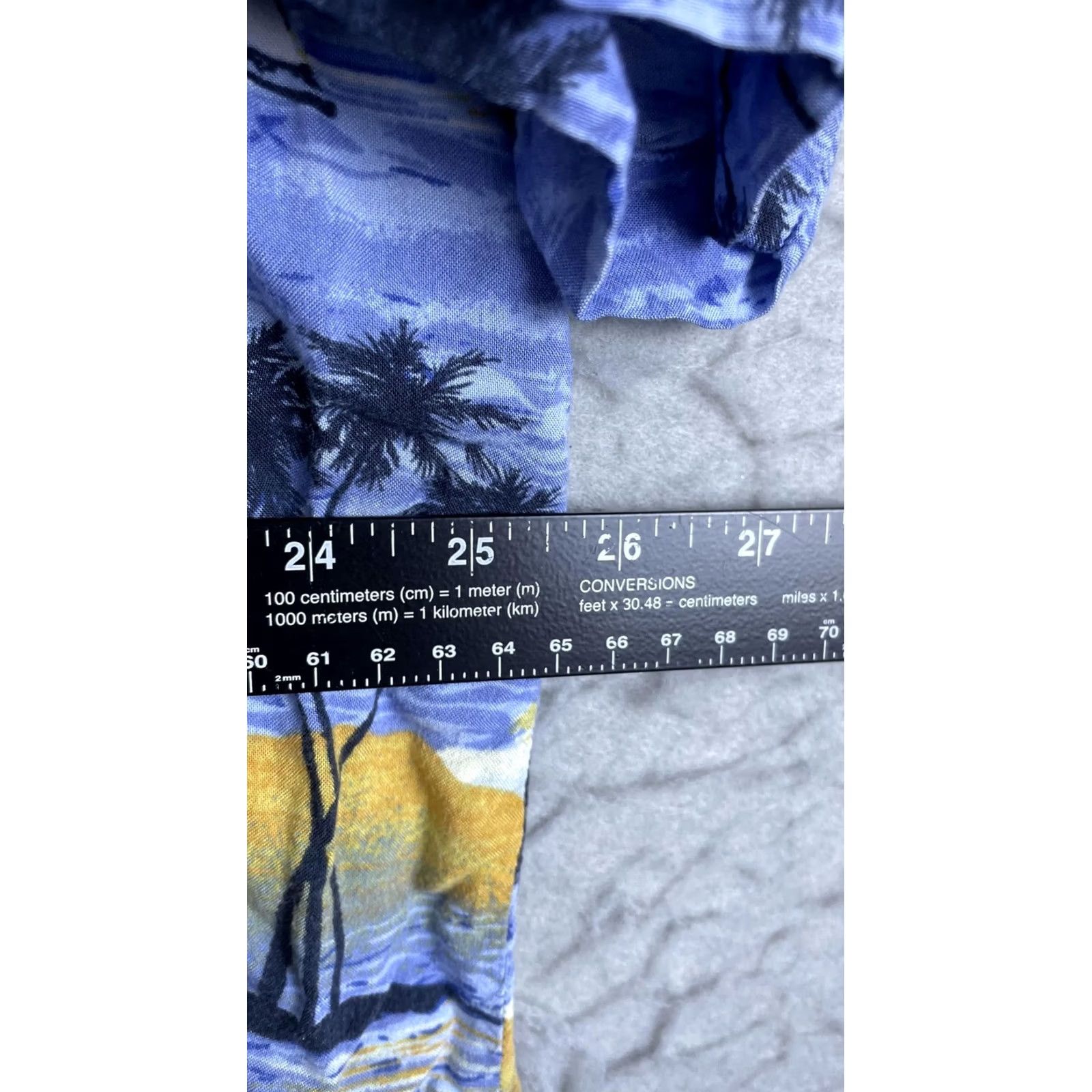 Vintage Joe Marlin Shirt Mens 2XL Blue Hawaiian Short Sleeve Button Front Rayon Casual Size US XXL / EU 58 / 5 - 3 Thumbnail