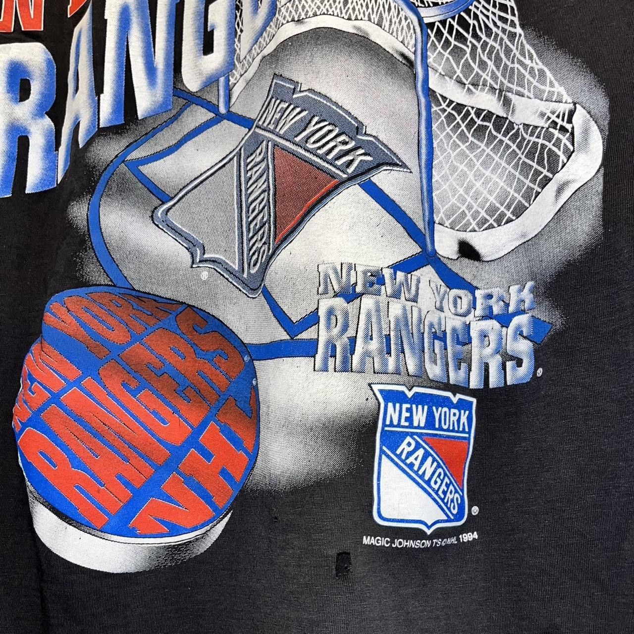 Vintage 1994 New York Rangers Magic Johnson Tees Size US L / EU 52-54 / 3 - 3 Thumbnail