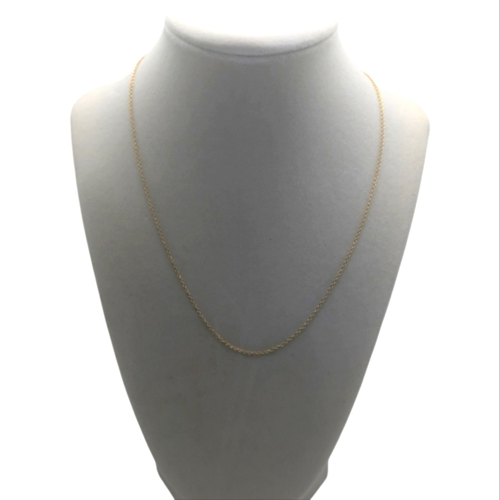 The Unbranded Brand 10KT Solid Gold Cable Chain Necklace 18in, 1mm wide Size ONE SIZE - 1 Thumbnail