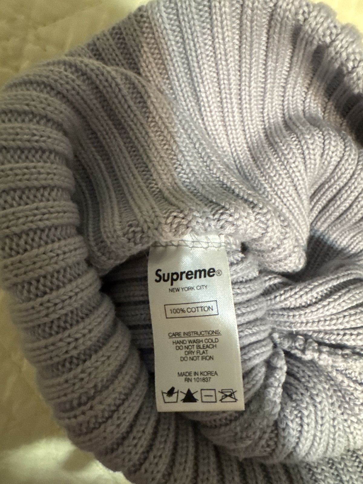 Supreme Supreme gray knitted beanie Size ONE SIZE - 2 Thumbnail