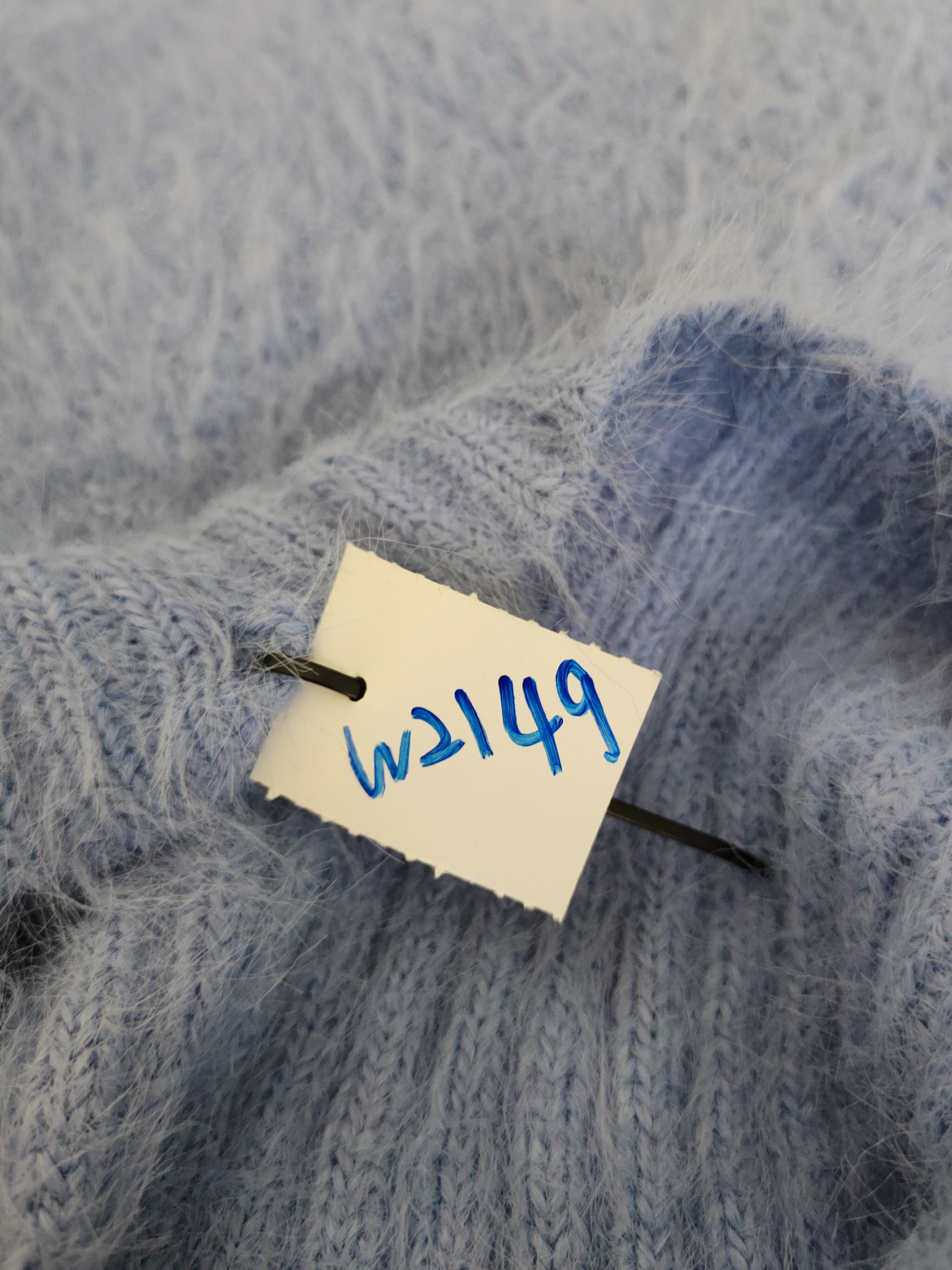 Japanese Brand M.f Editorial Blue Shag Shaggy Fur Mohair Knitwear #W2149 Size M / US 6-8 / IT 42-44 - 13 Thumbnail