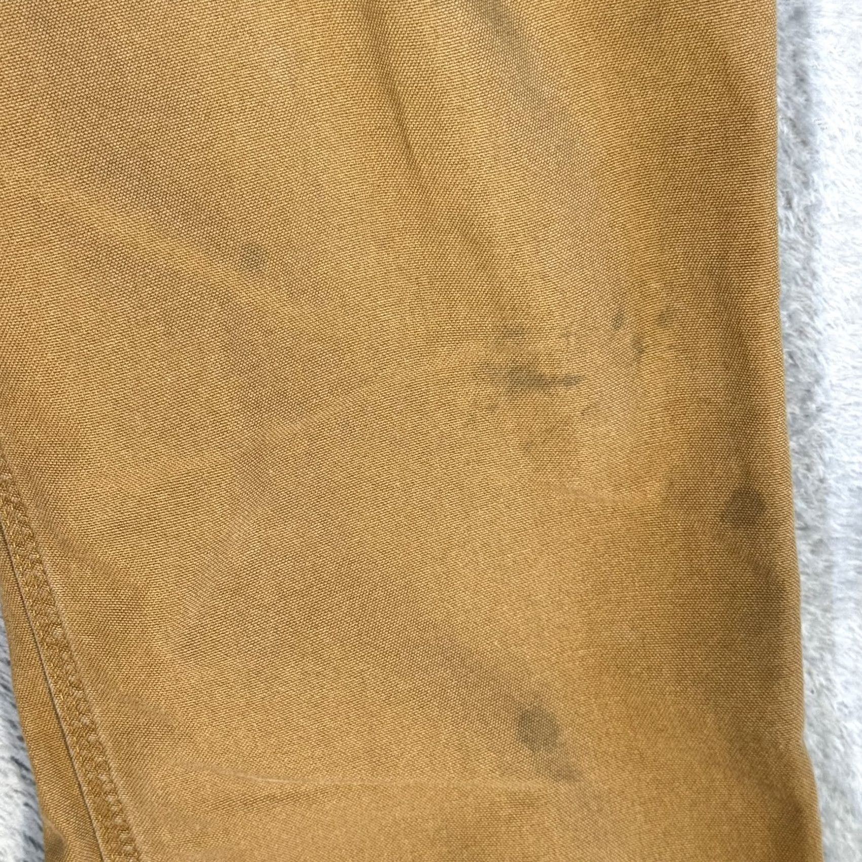 Carhartt Carhartt Pants Mens 38x30 Brown Workwear Dungaree Fit Distressed Canvas Cargo Pocket Logo Men Regular Straight Zip 383-33 Size US 38 / EU 54 - 4 Thumbnail