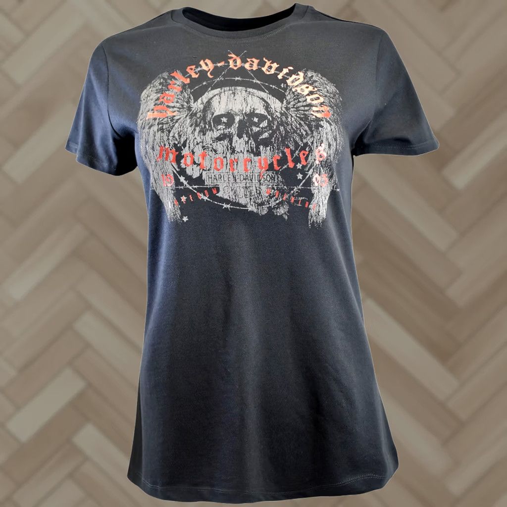 Harley Davidson Harley-Davidson Women's T-Shirt Black S Size S / US 4 / IT 40 - 1 Thumbnail