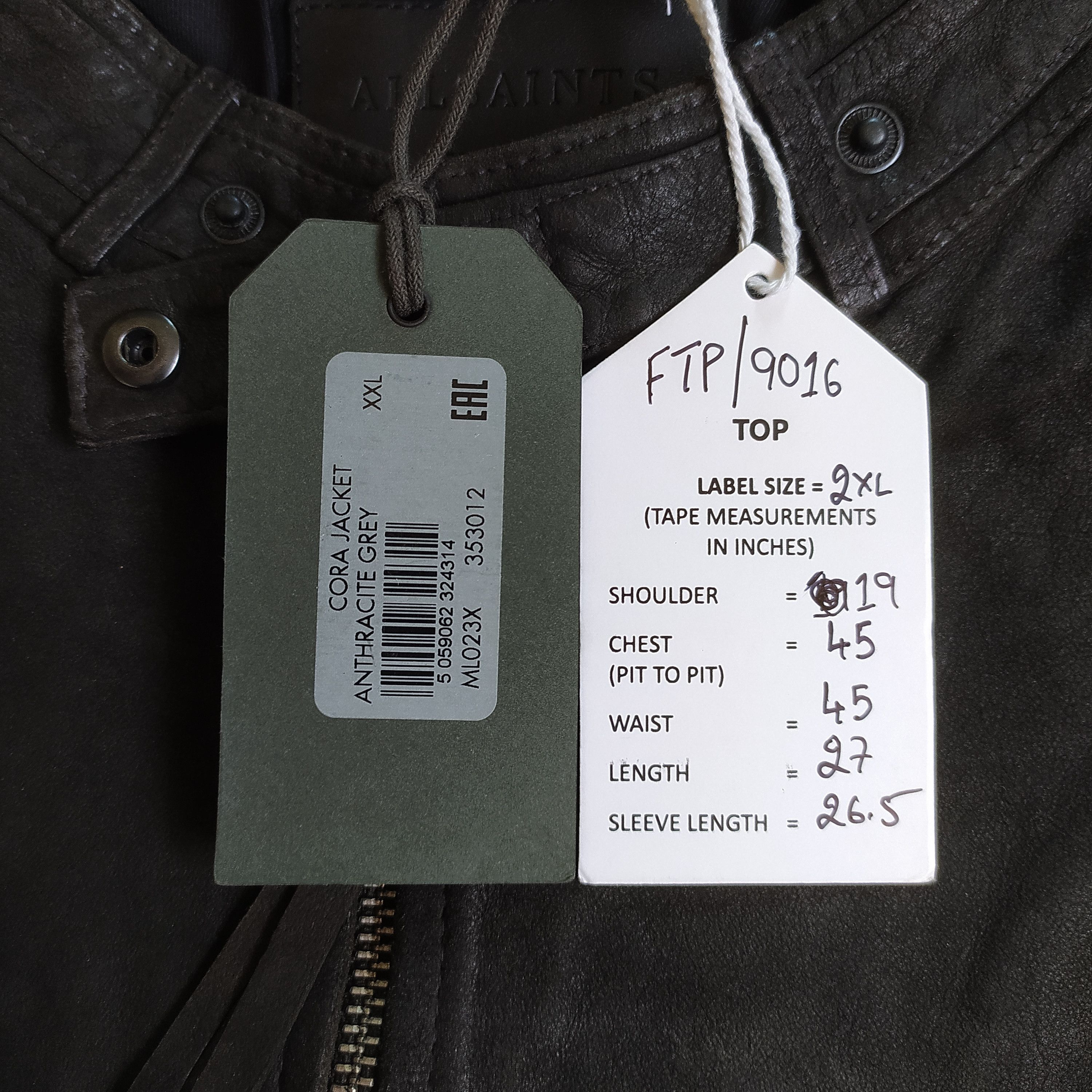 Allsaints ALLSAINTS Cora Suede Leather Jacket Free Shipping FTP/9016 Size US XXL / EU 58 / 5 - 10 Thumbnail