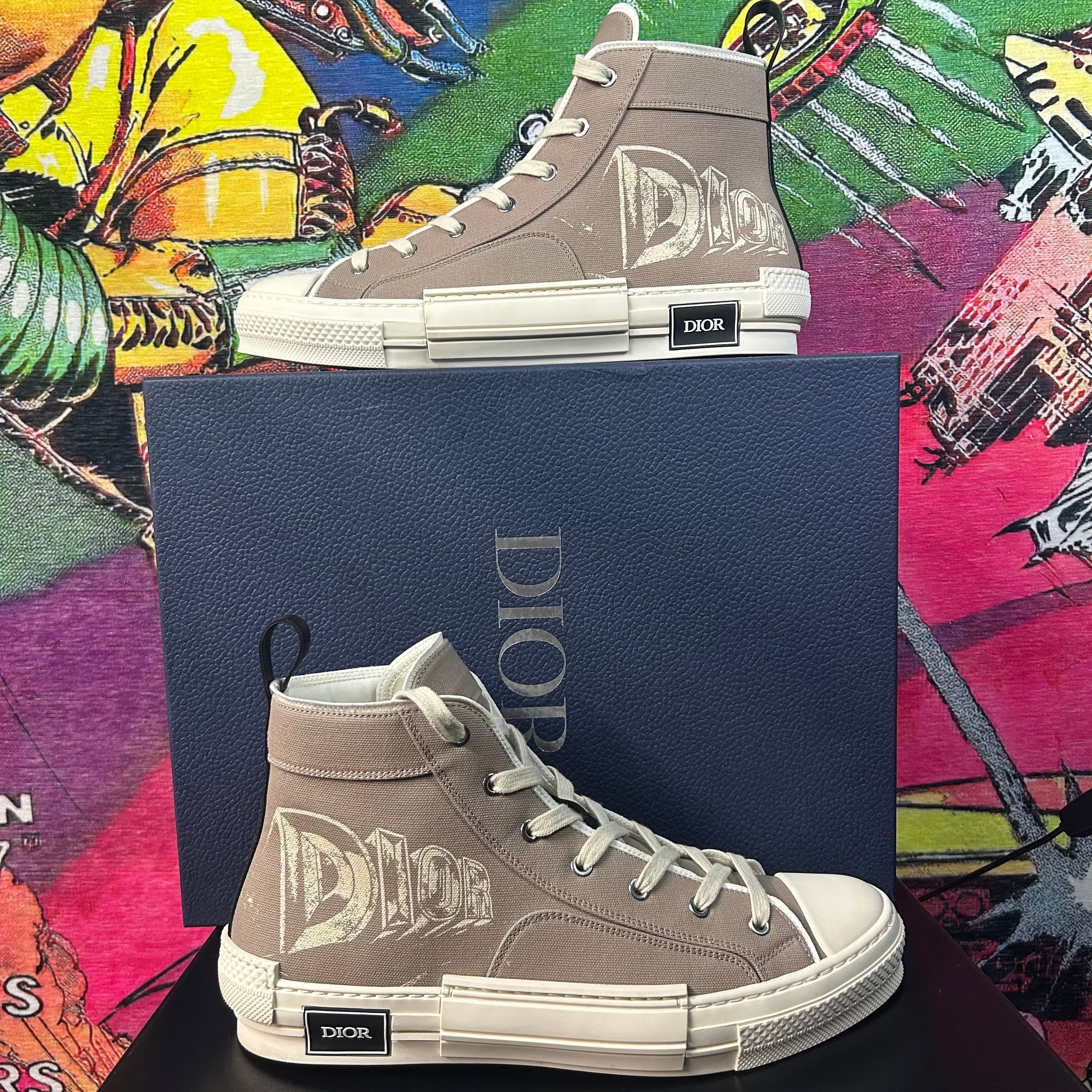 Dior Dior B23 Beige Canvas Sneakers Size 45 / 12 Size US 12 / EU 45 - 1 Thumbnail